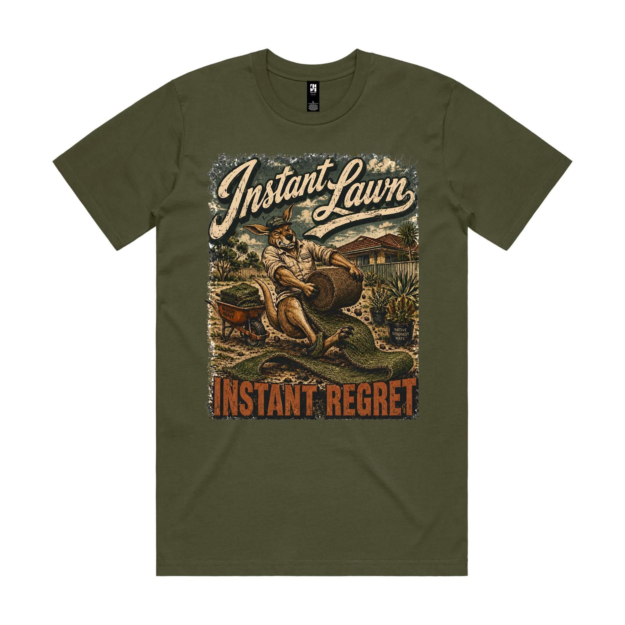 Instant Lawn — Instant Regret | Kangaroo Landscaping Tee