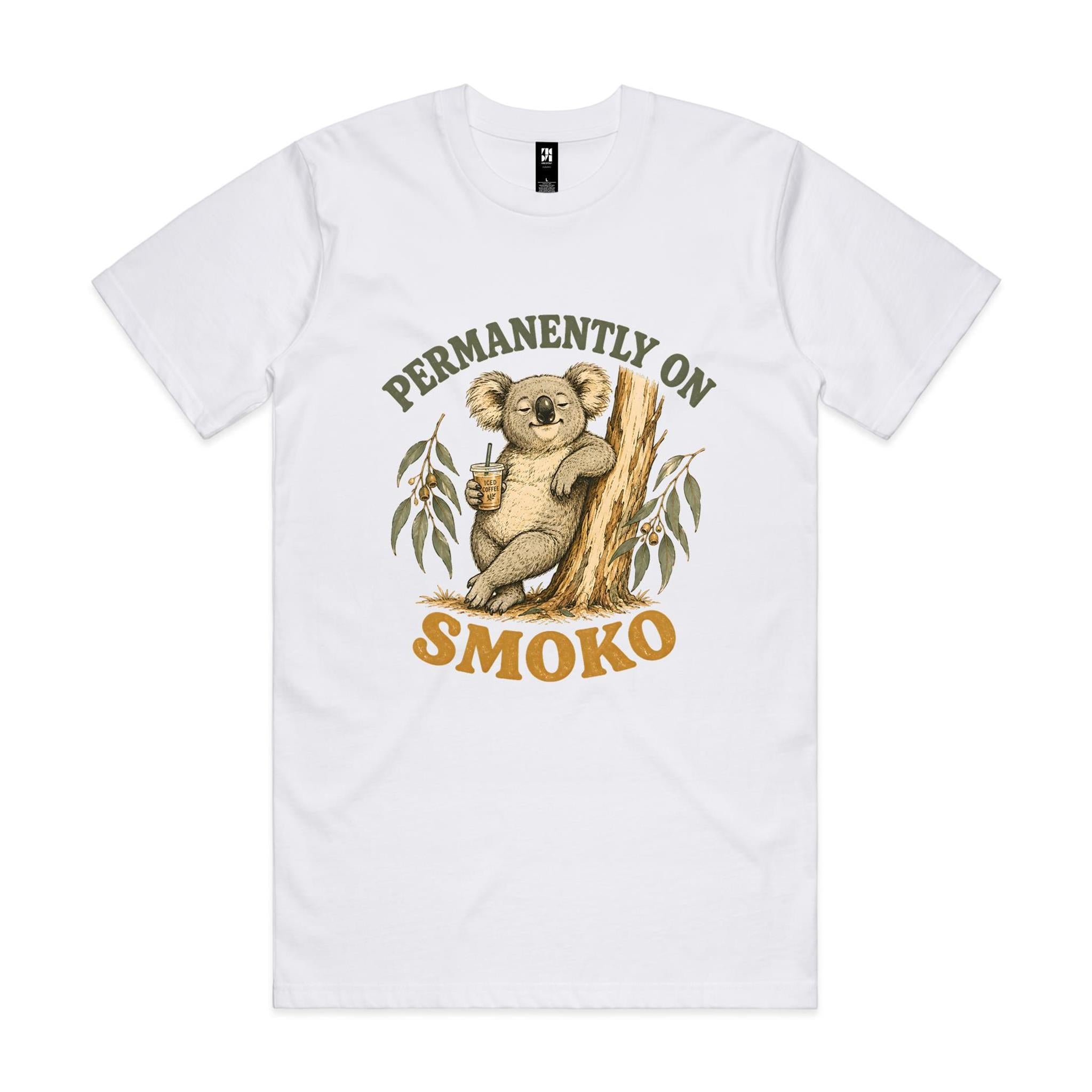 Permanently on Smoko — Iced Coffee Koala Tee