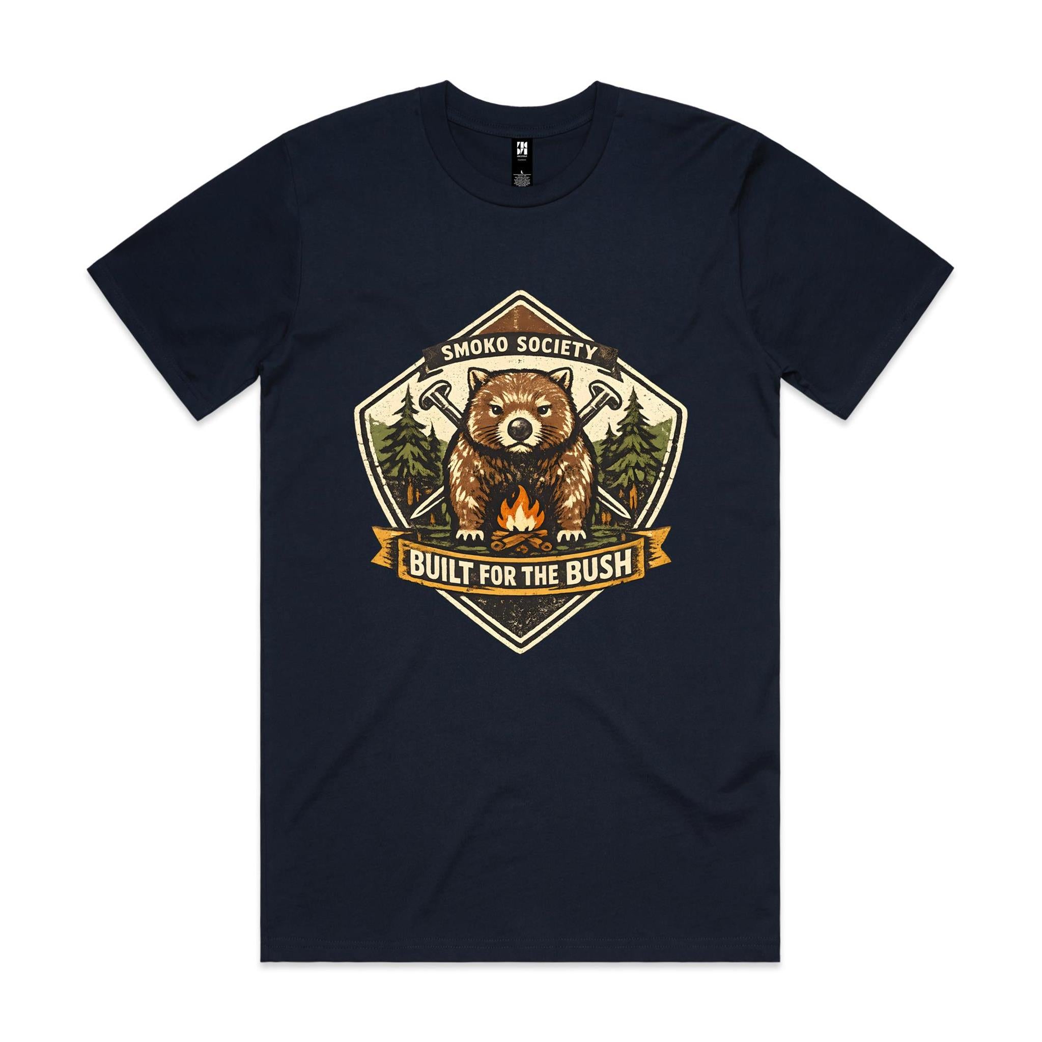 Smoko Society Wombat — Built for the Bush Tee