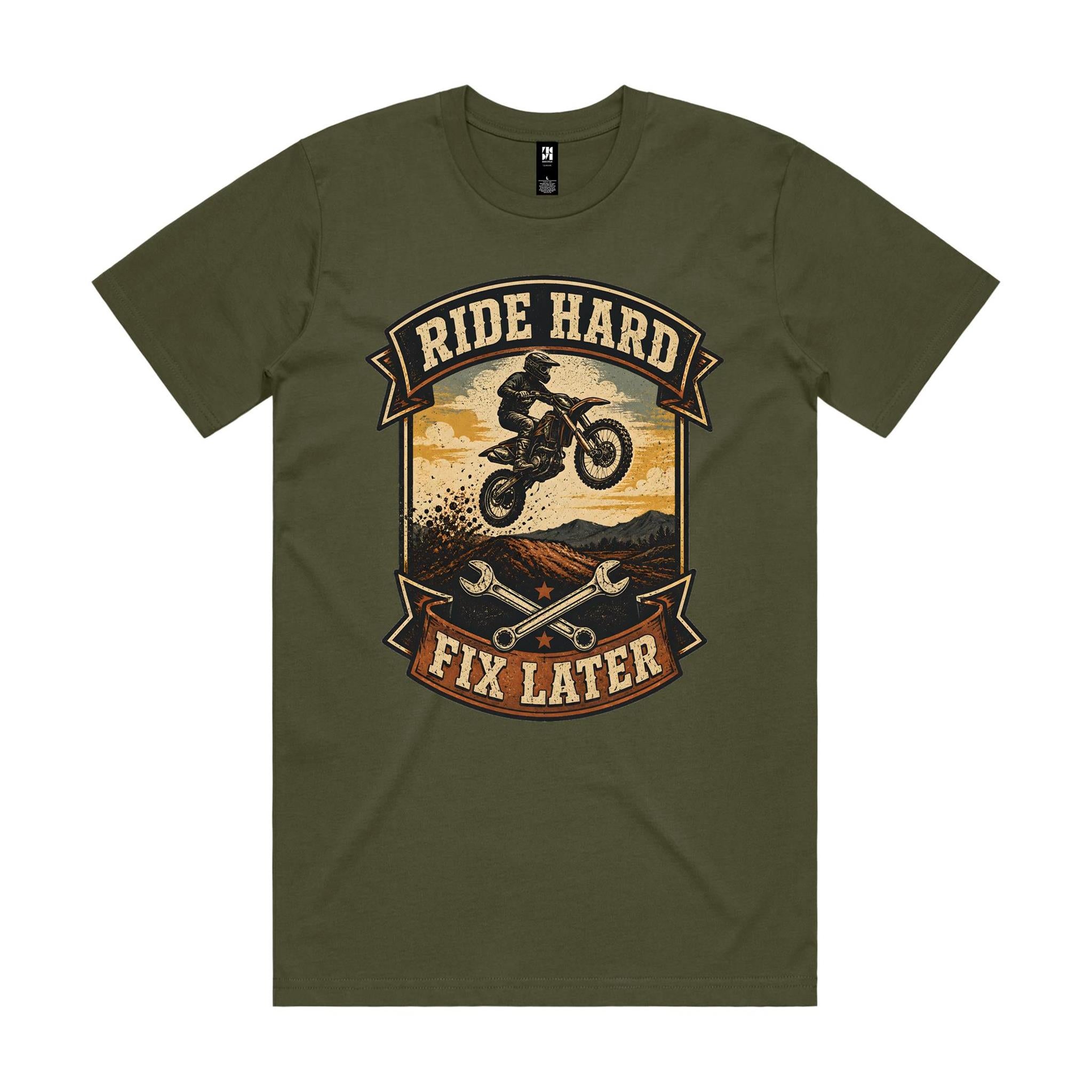 Ride Hard, Fix Later — Dirt Bike Tee