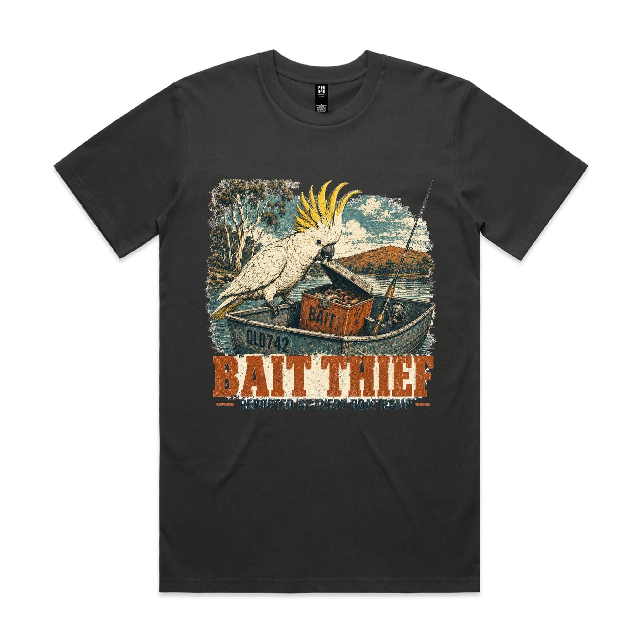 Bait Thief — Reported at Every Boat Ramp | Cockatoo Fishing Tee