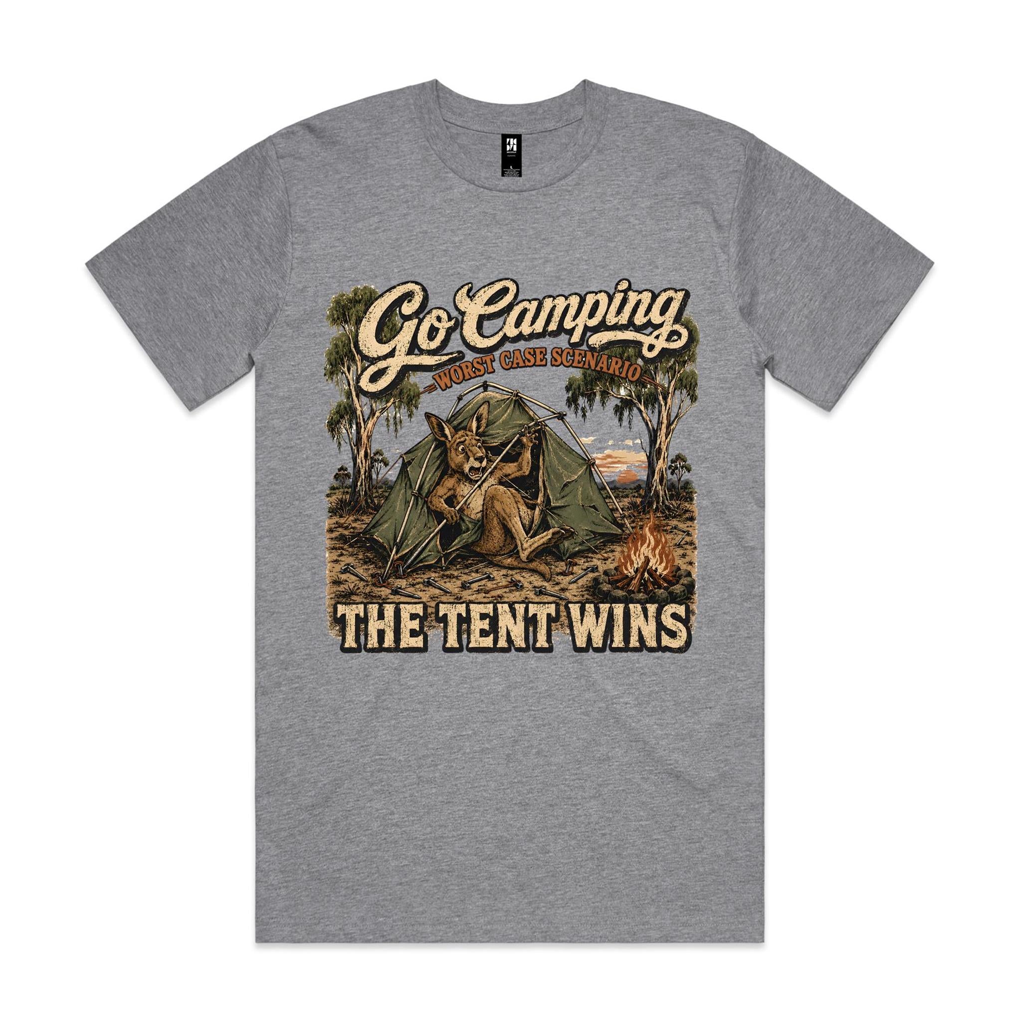Go Camping — The Tent Wins | Kangaroo Camping Tee