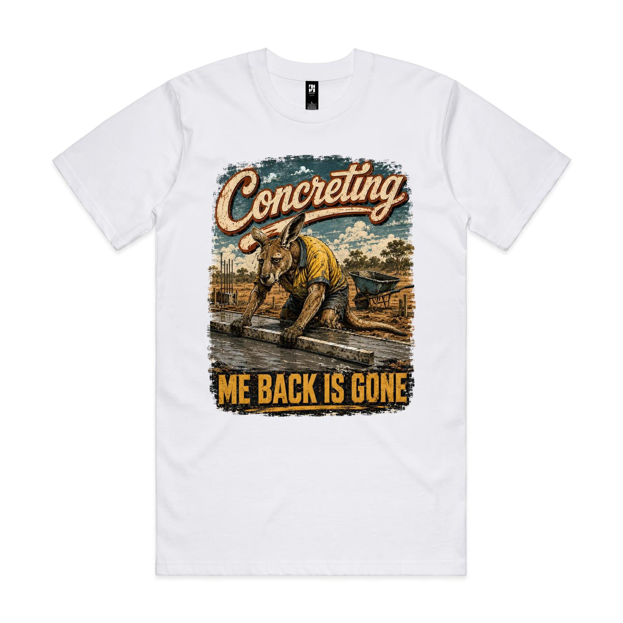 Concreting — Me Back Is Gone | Kangaroo Concreter Tee