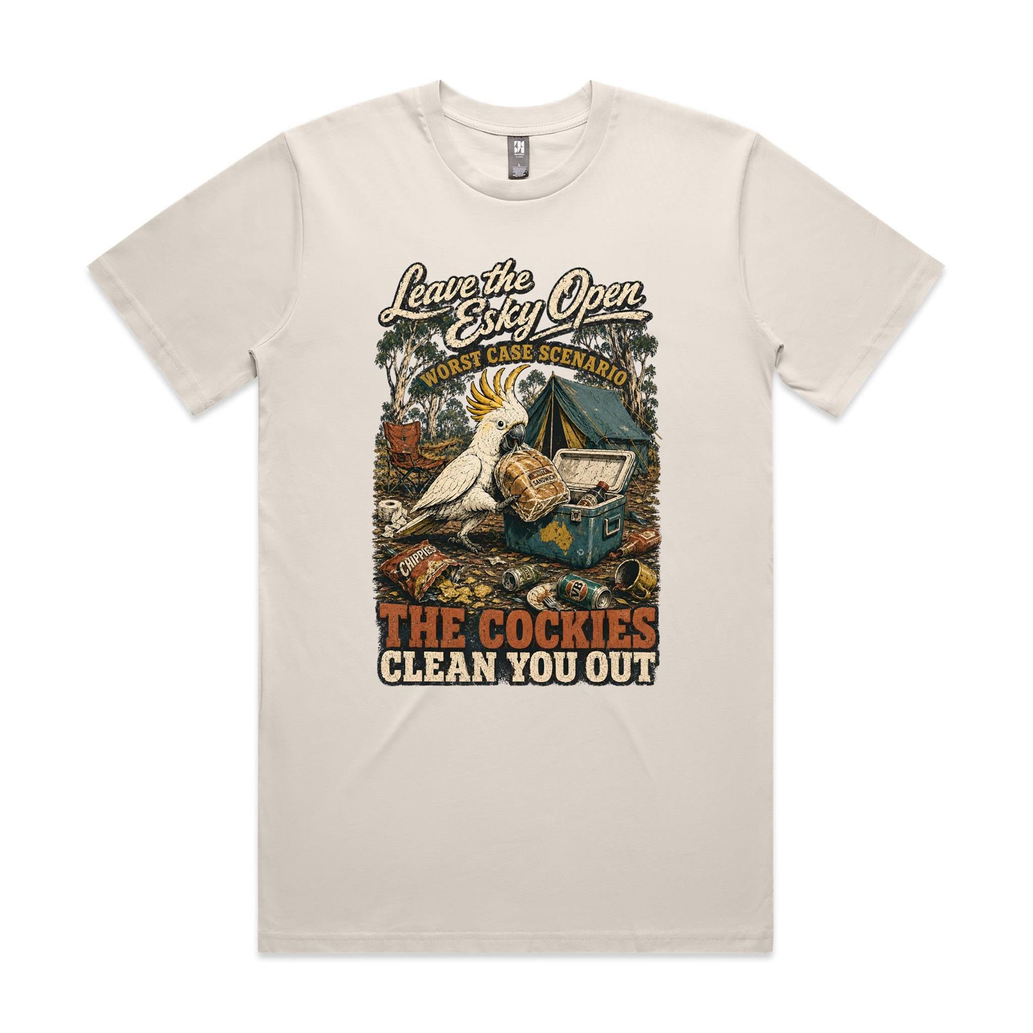 Leave the Esky Open — The Cockies Clean You Out | Cockatoo Camping Tee