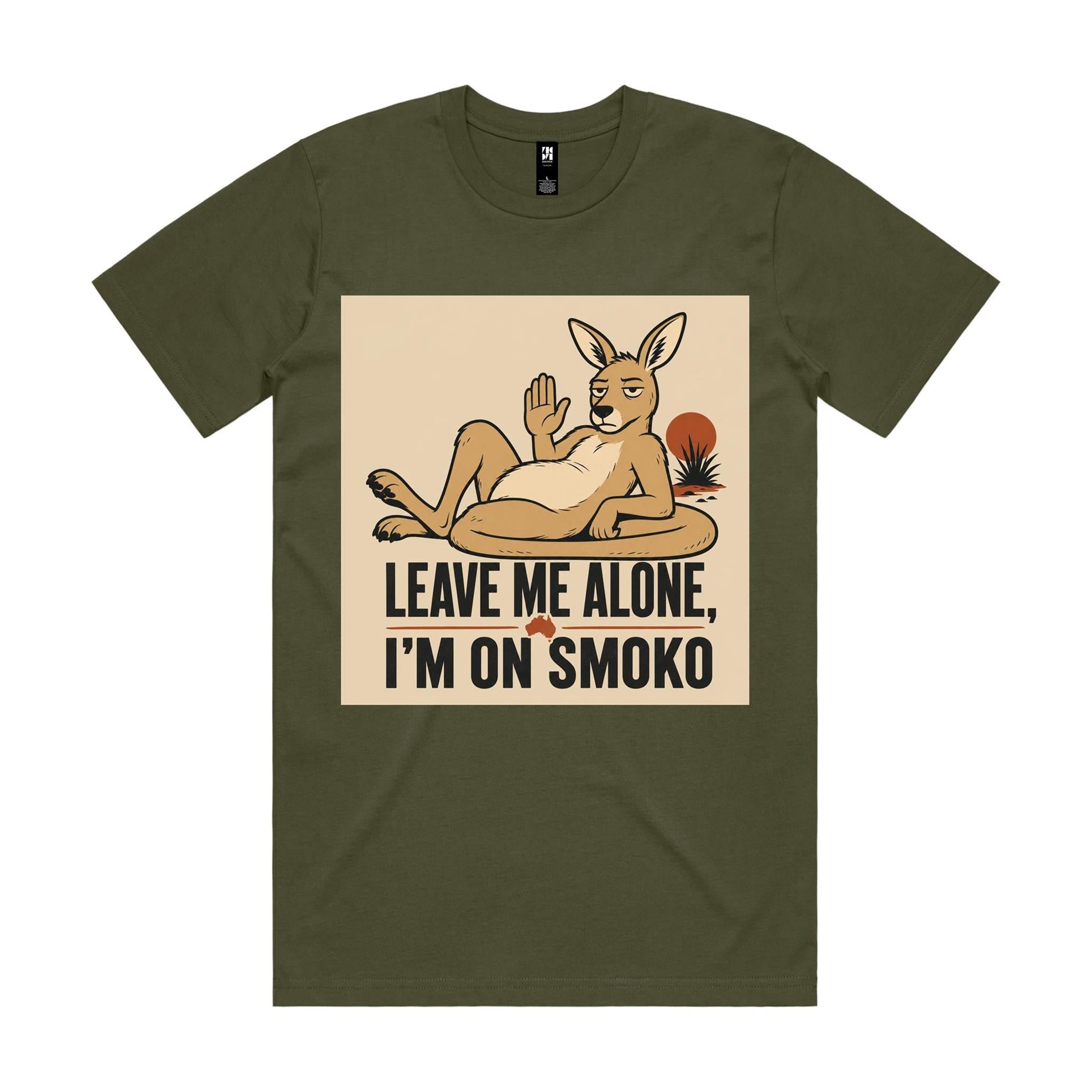 Leave Me Alone, I'm on Smoko — Reclining Kangaroo Tee