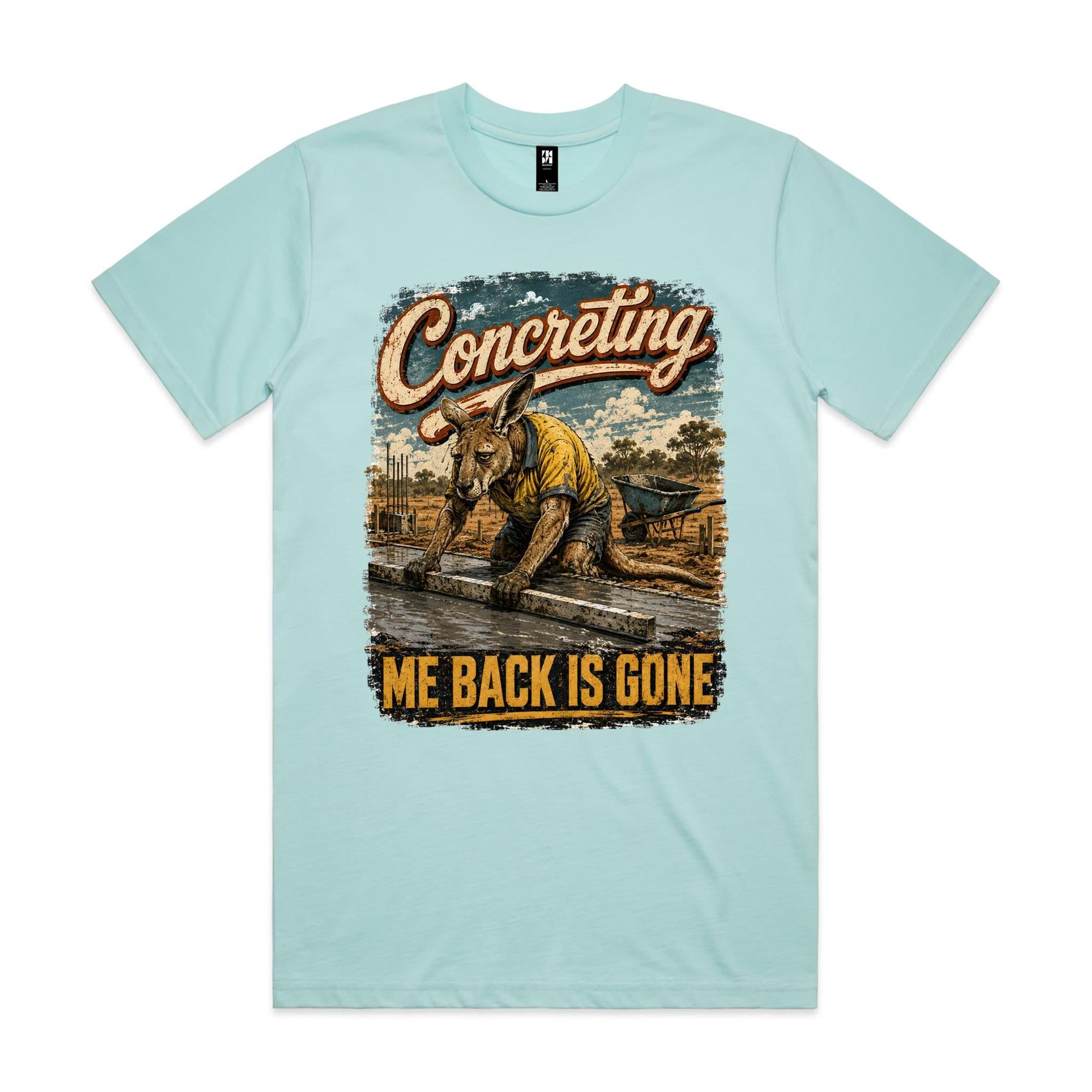 Concreting — Me Back Is Gone | Kangaroo Concreter Tee