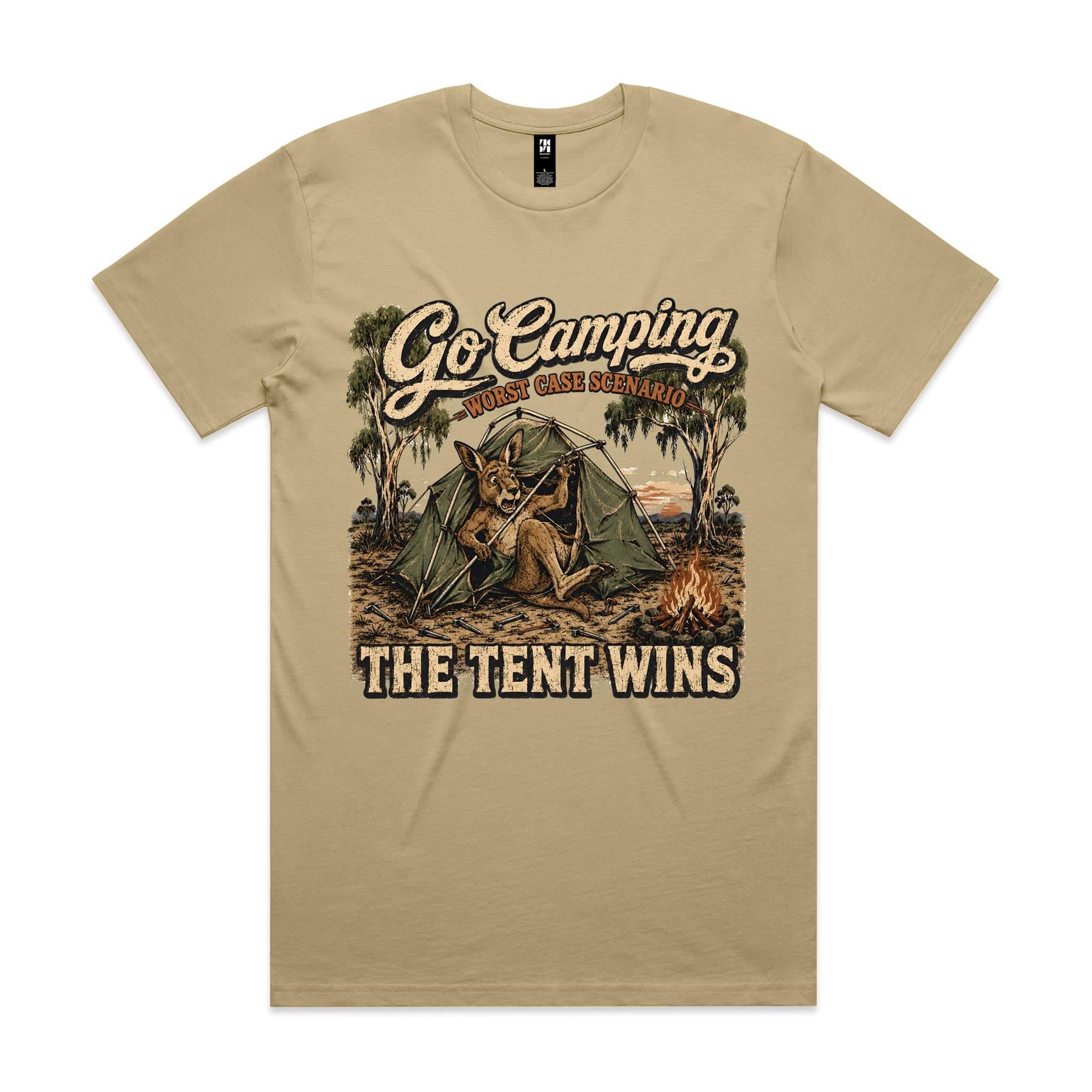 Go Camping — The Tent Wins | Kangaroo Camping Tee