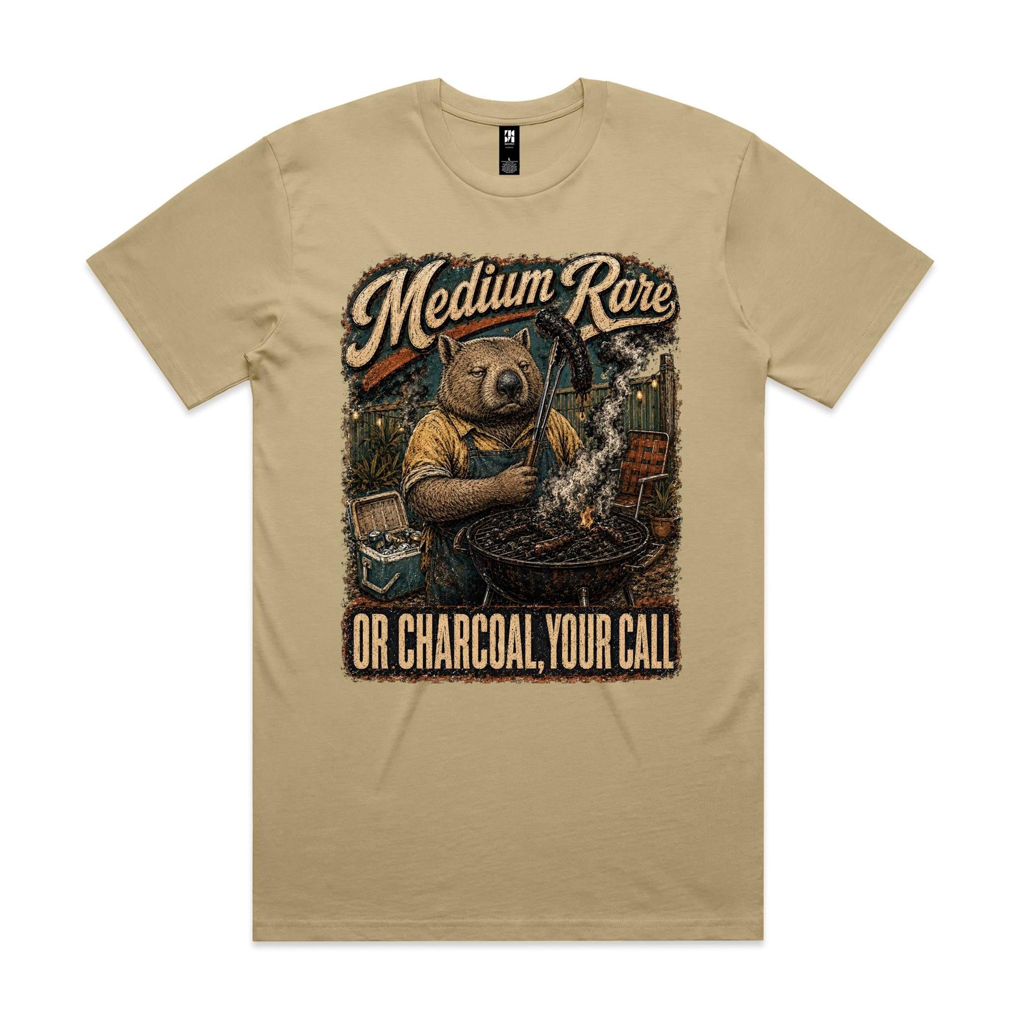 Medium Rare or Charcoal | Wombat BBQ Tee
