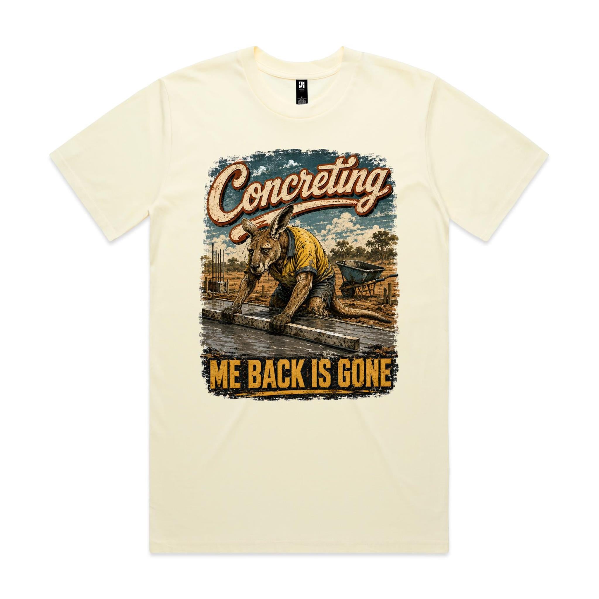 Concreting — Me Back Is Gone | Kangaroo Concreter Tee