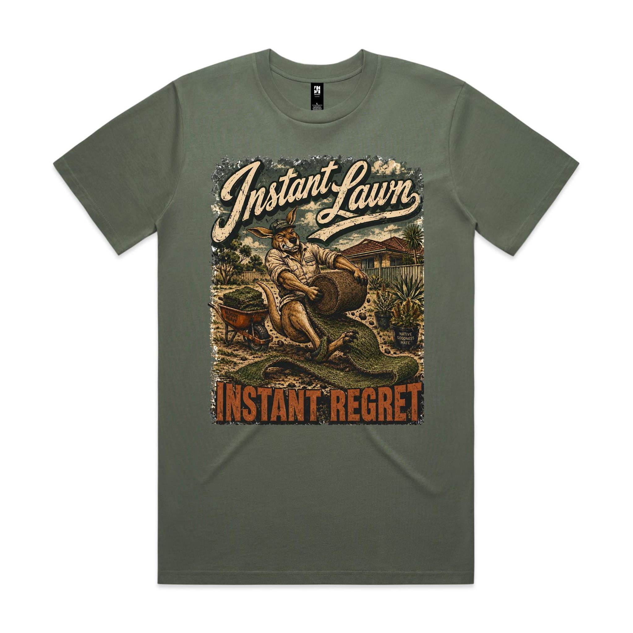 Instant Lawn — Instant Regret | Kangaroo Landscaping Tee