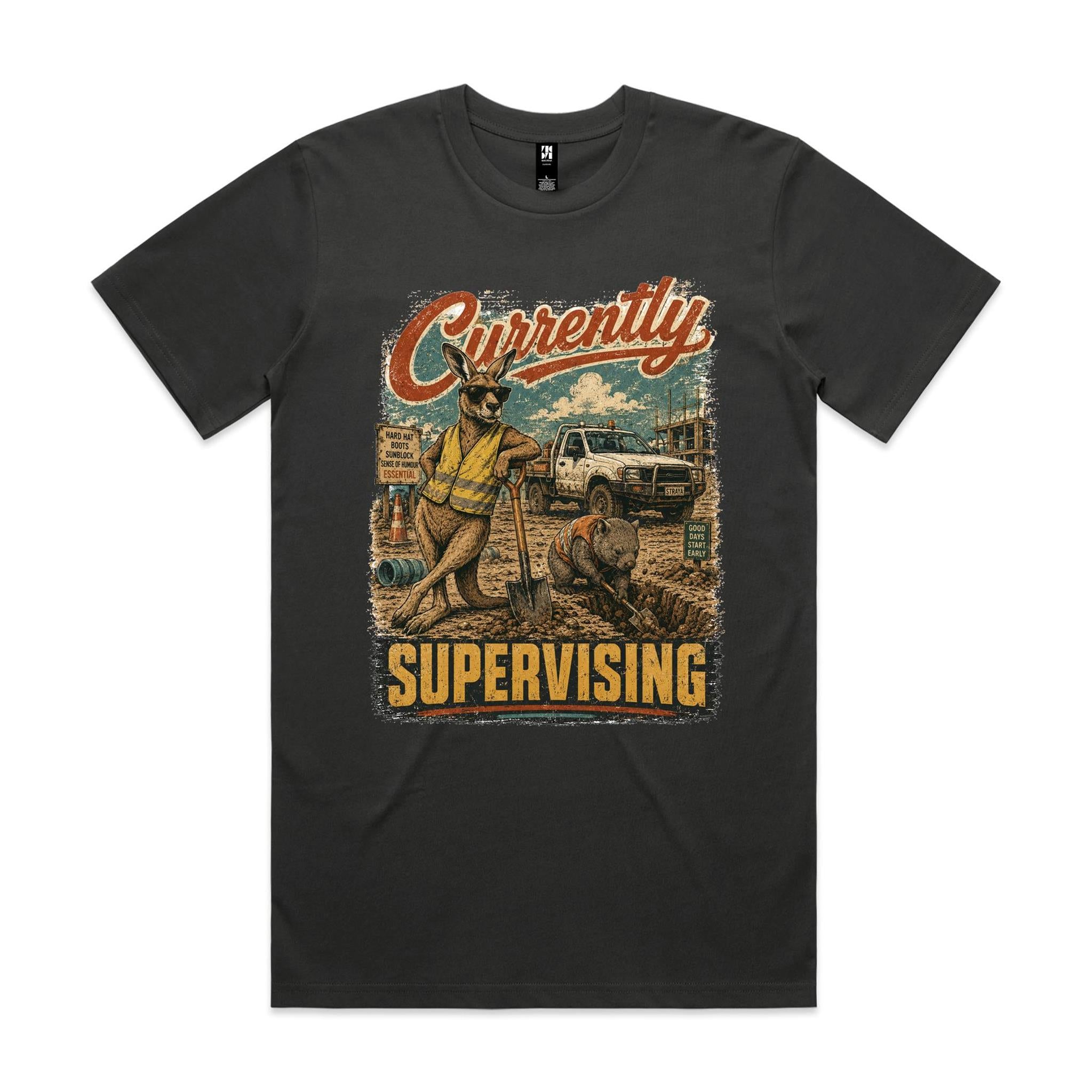 Currently Supervising — Kangaroo & Wombat Tradie Tee