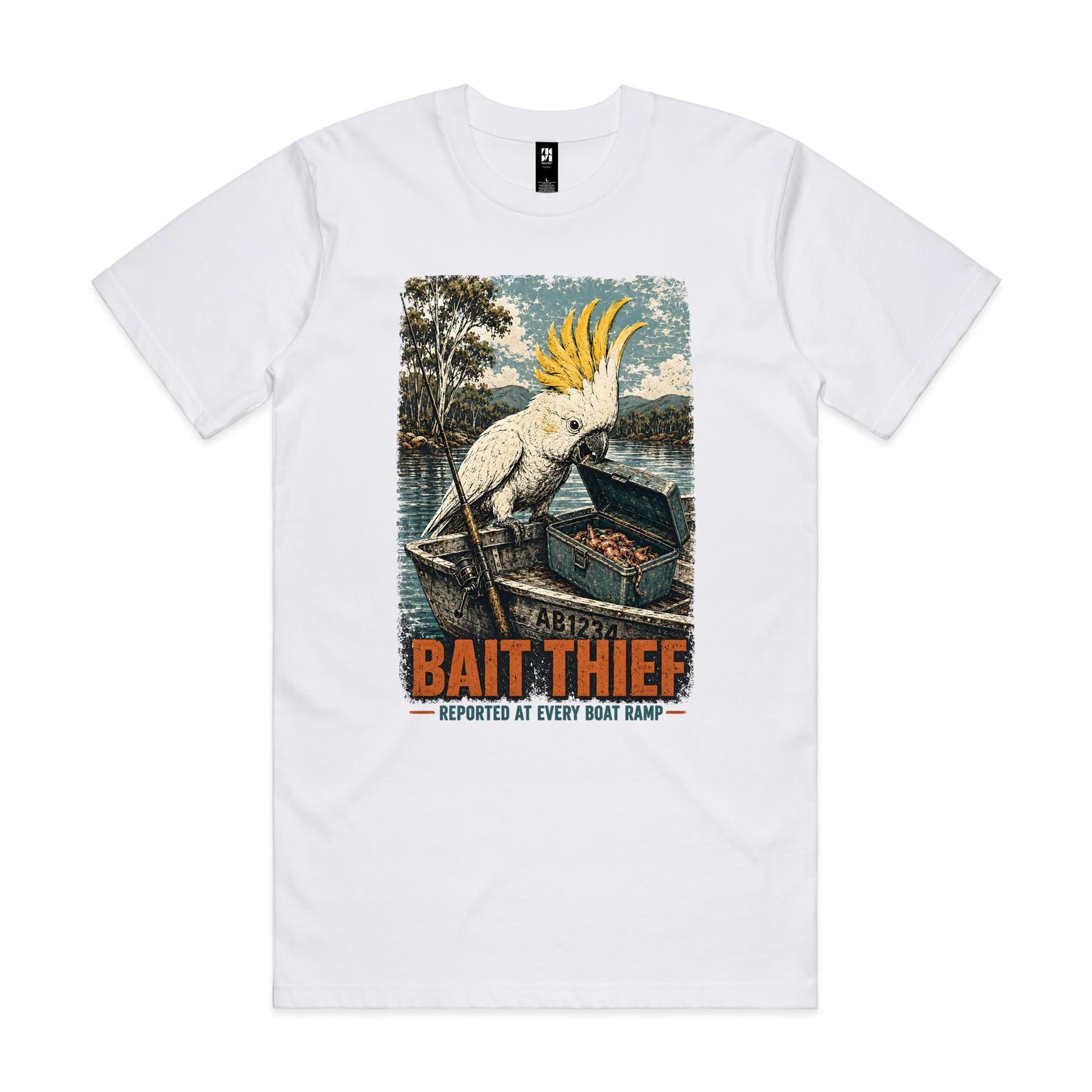 Bait Thief — Reported at Every Boat Ramp | Cockatoo Fishing Tee