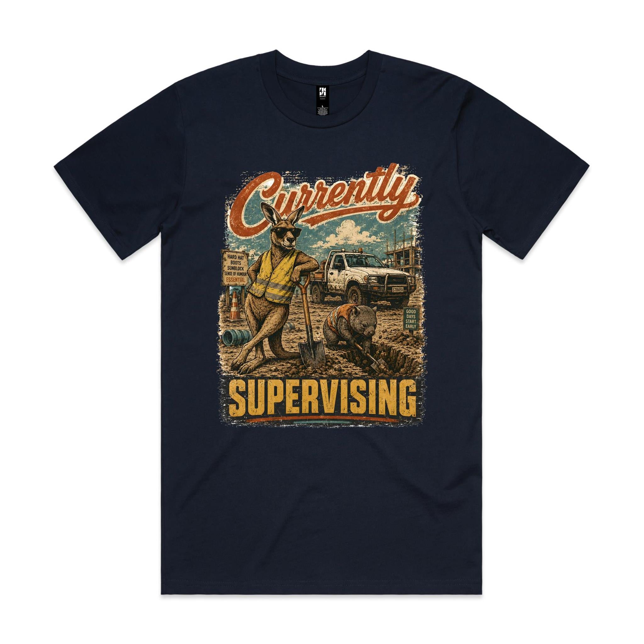 Currently Supervising — Kangaroo & Wombat Tradie Tee