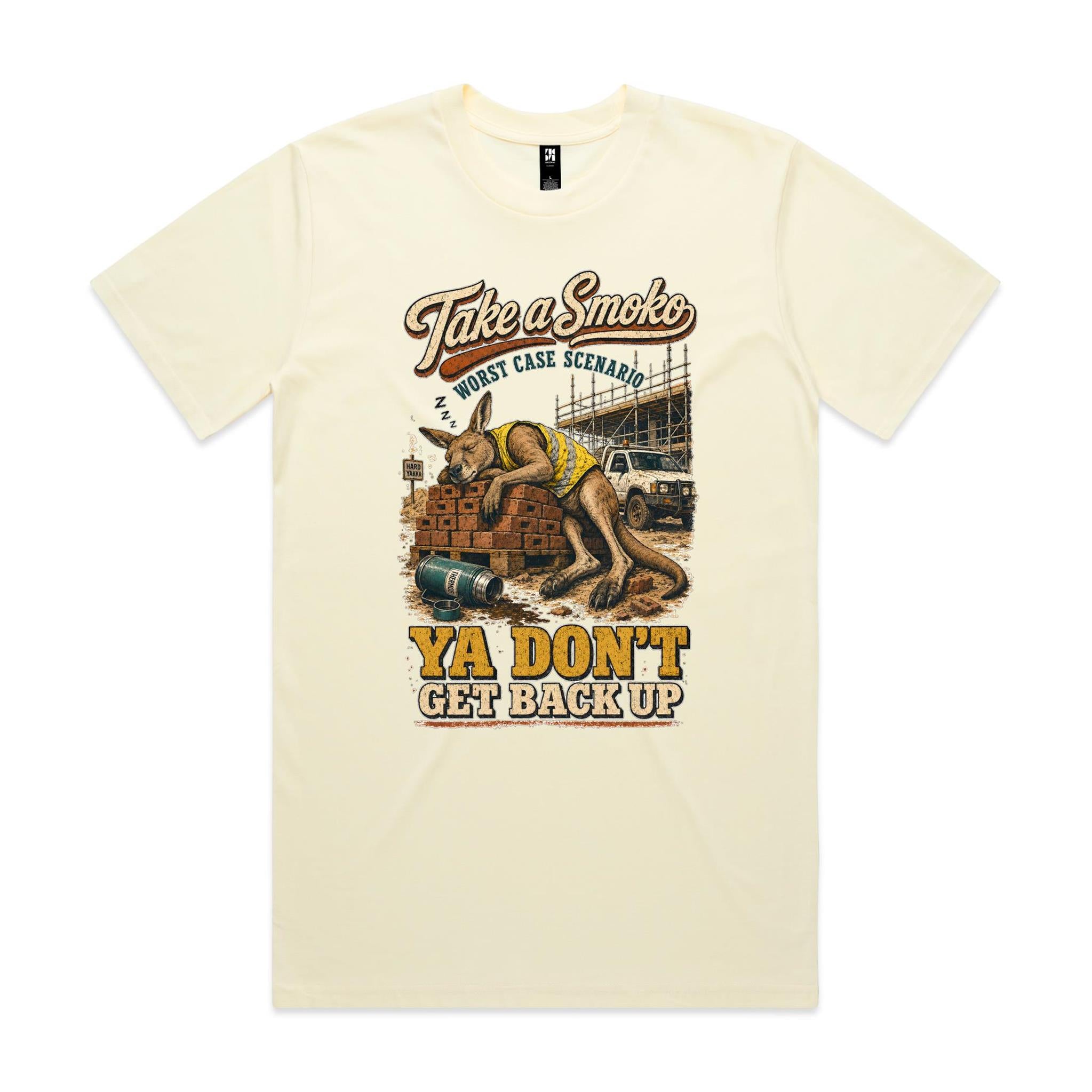 Take a Smoko — Ya Don't Get Back Up | Kangaroo Tradie Tee