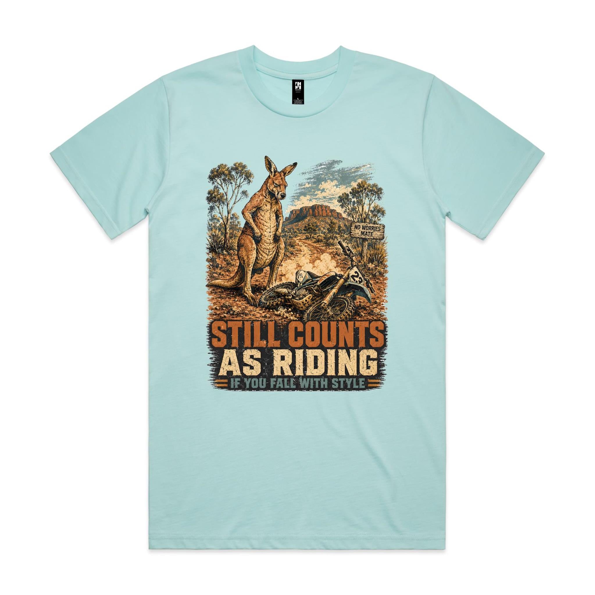 Still Counts as Riding — Kangaroo Dirt Bike Tee
