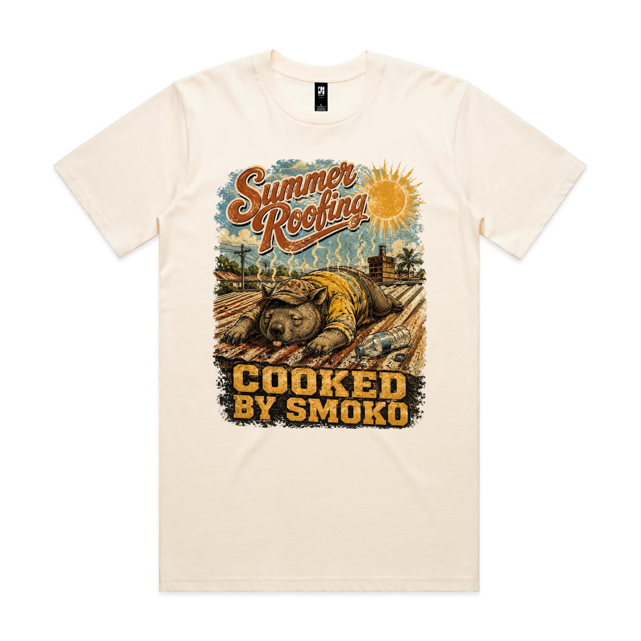 Summer Roofing — Cooked by Smoko | Wombat Roofer Tee