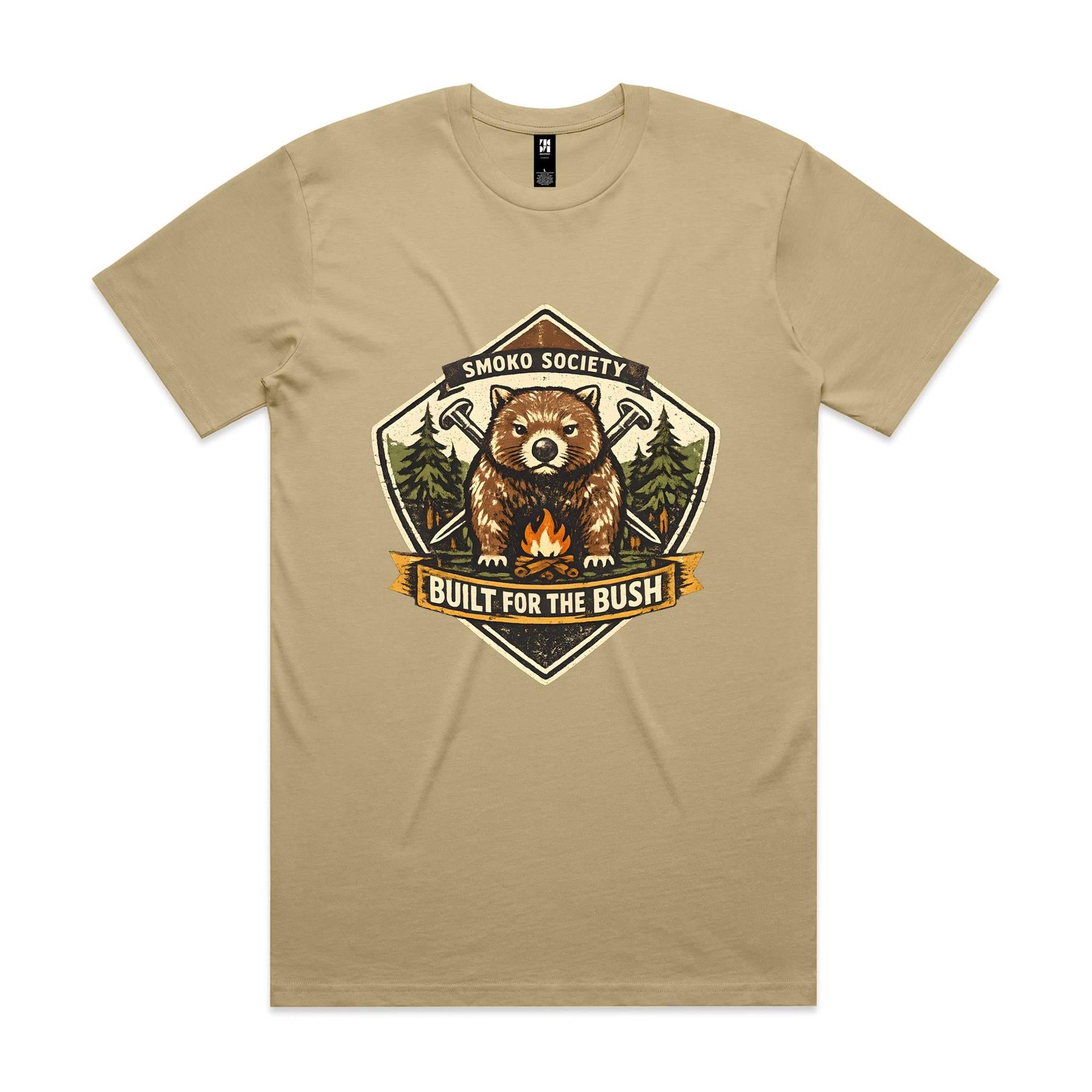 Smoko Society Wombat — Built for the Bush Tee