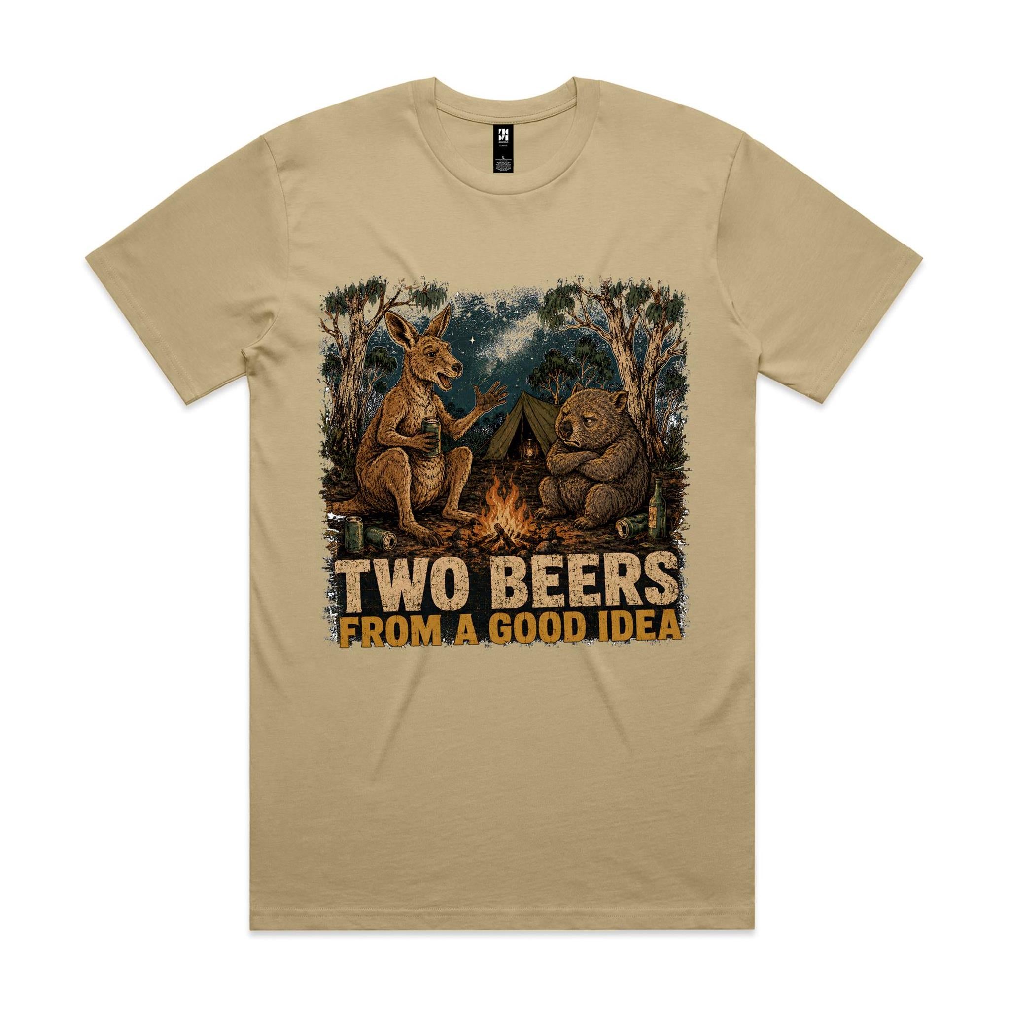 Two Beers From a Good Idea — Kangaroo & Wombat Camping Tee
