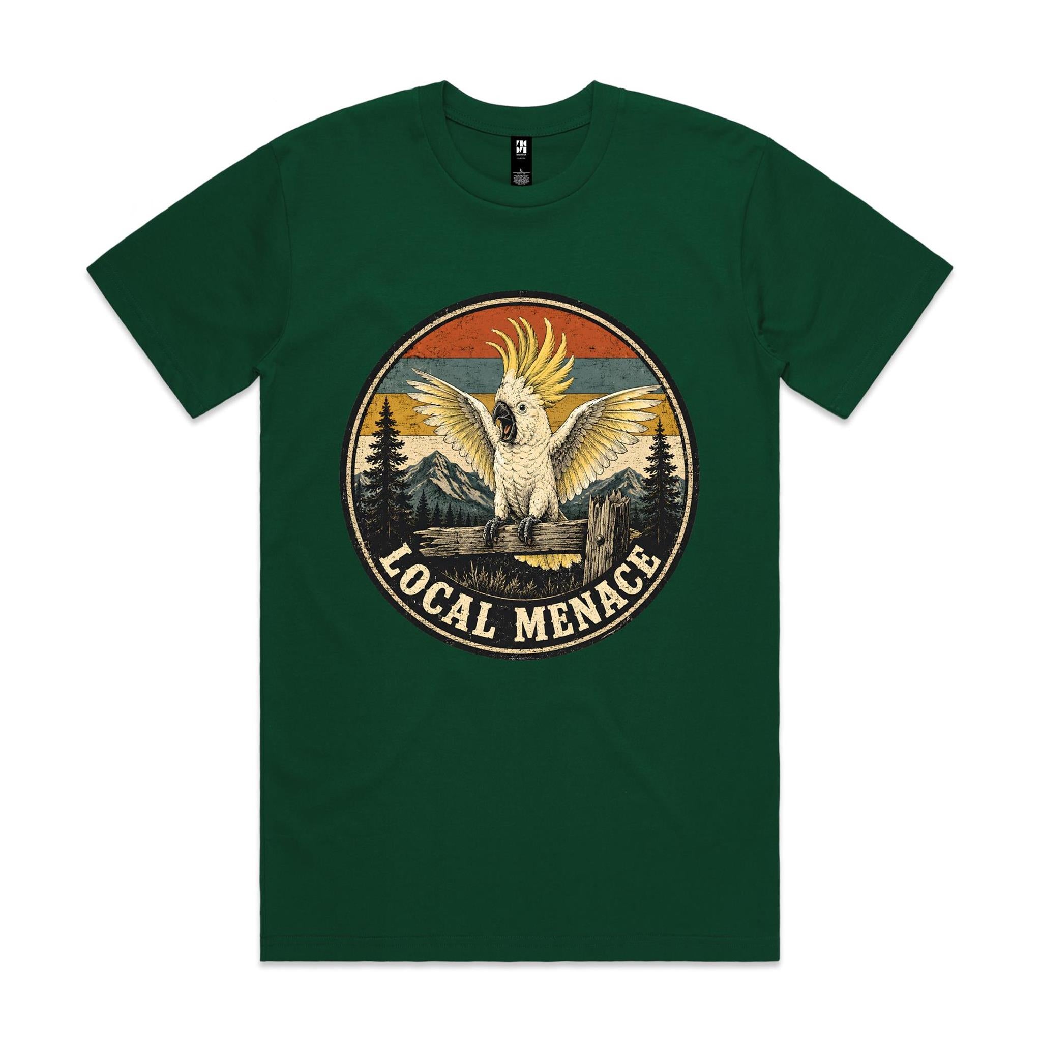 Local Menace — Cockatoo Retro Badge Tee