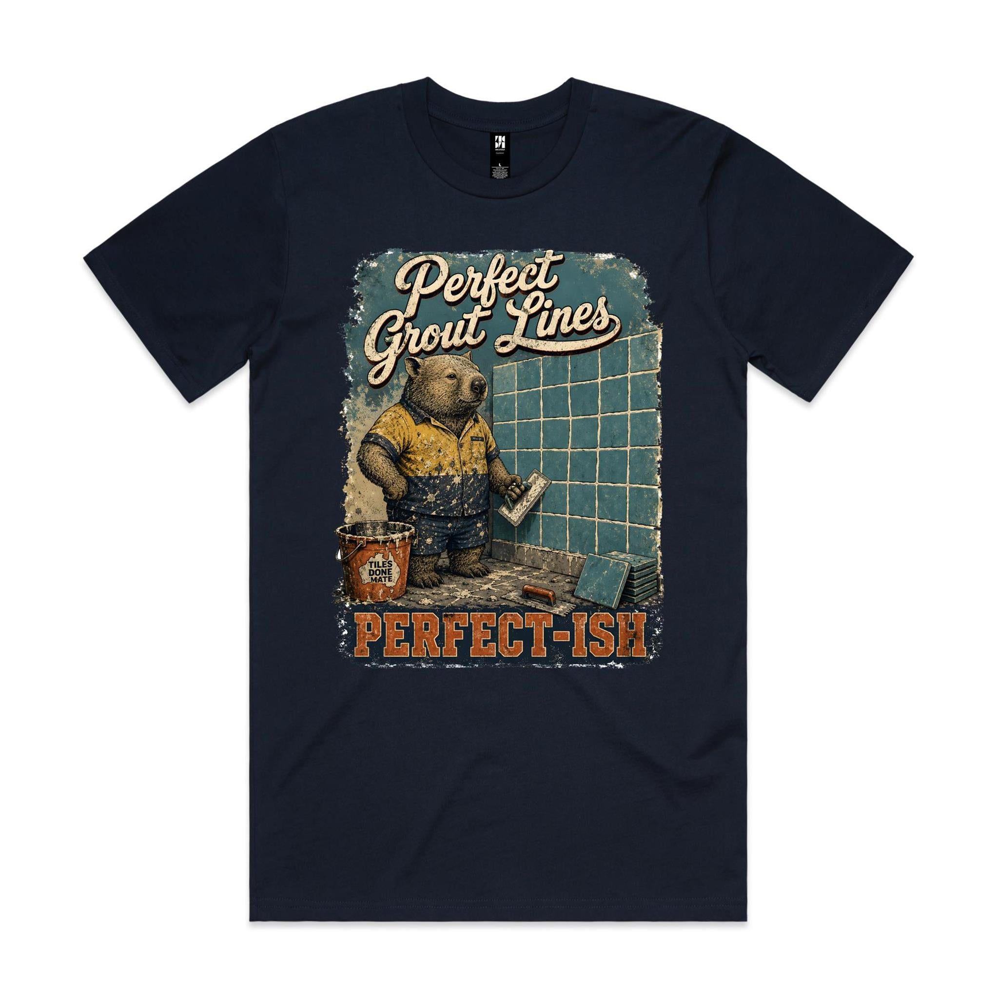 Perfect Grout Lines — Perfect-ish | Wombat Tiler Tee