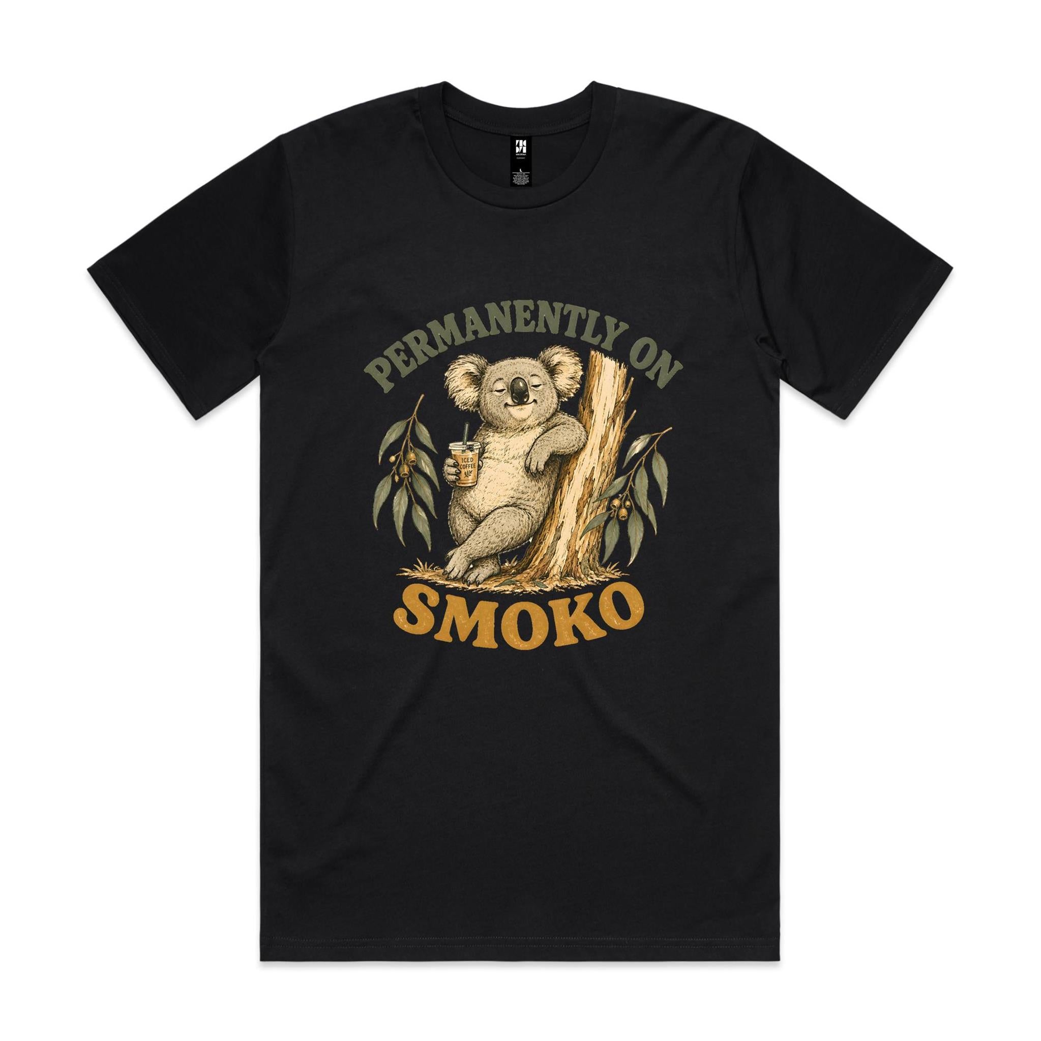 Permanently on Smoko — Iced Coffee Koala Tee