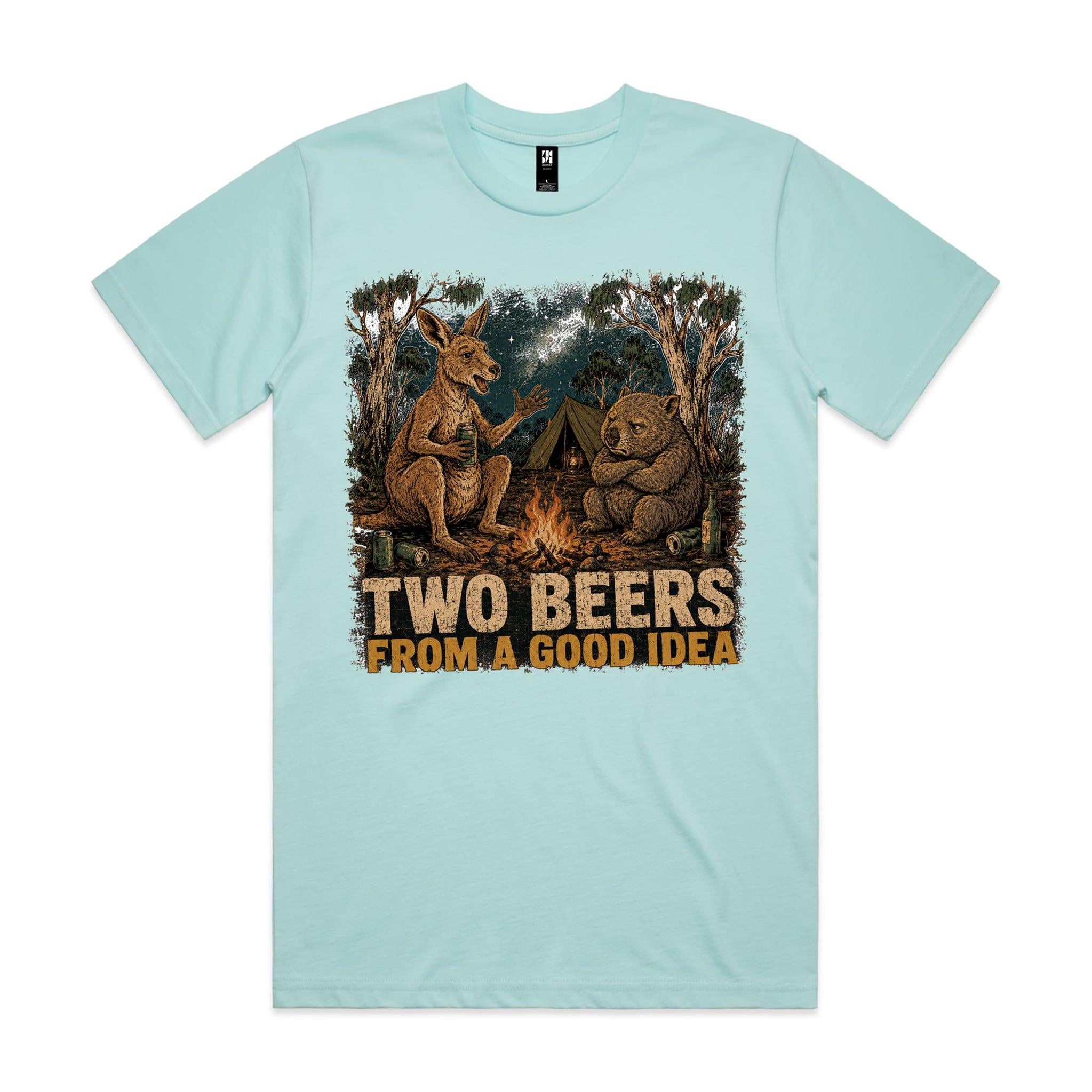 Two Beers From a Good Idea — Kangaroo & Wombat Camping Tee