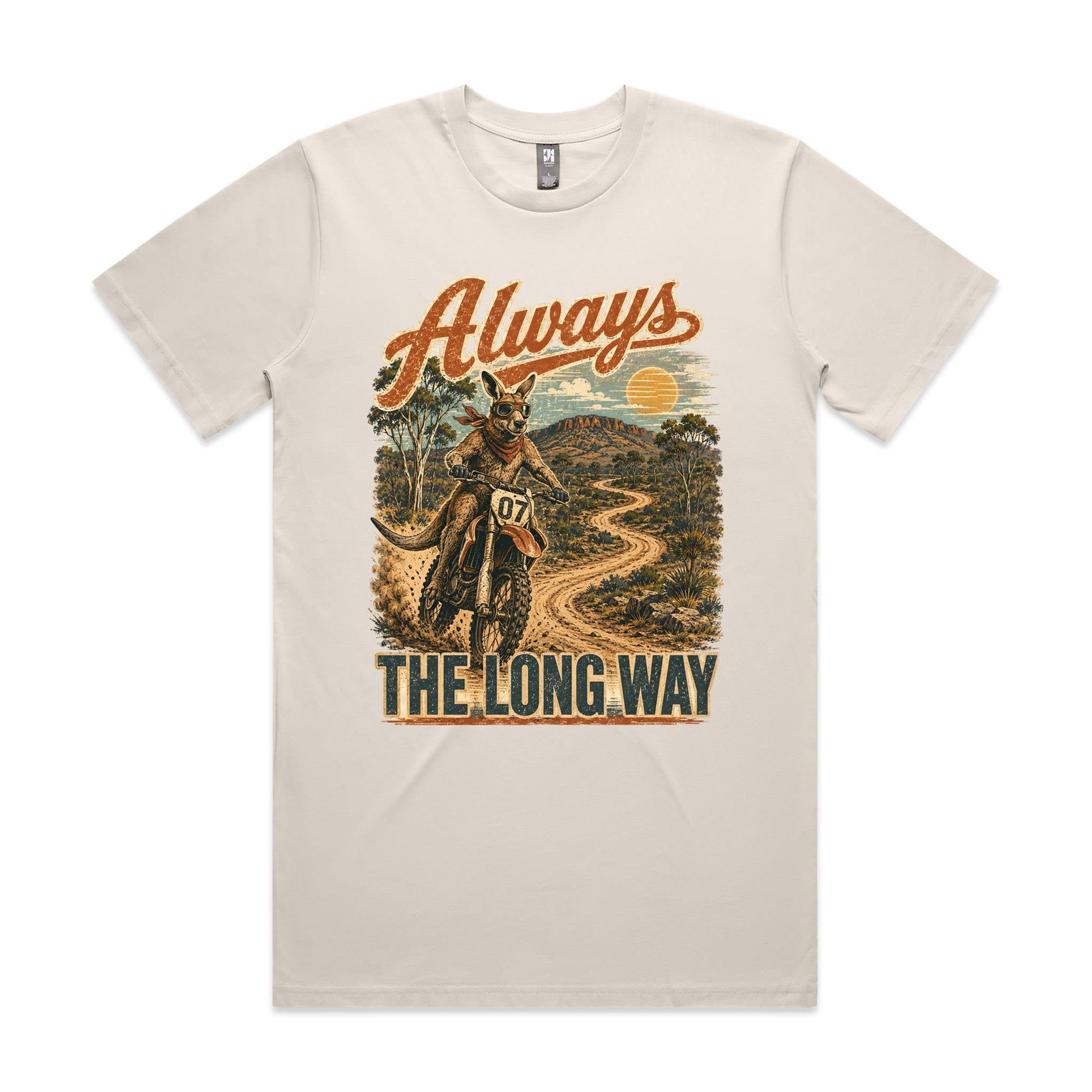 Always the Long Way — Kangaroo Dirt Bike Tee