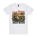 Gone Campin' Back Never — Koala Camping Tee