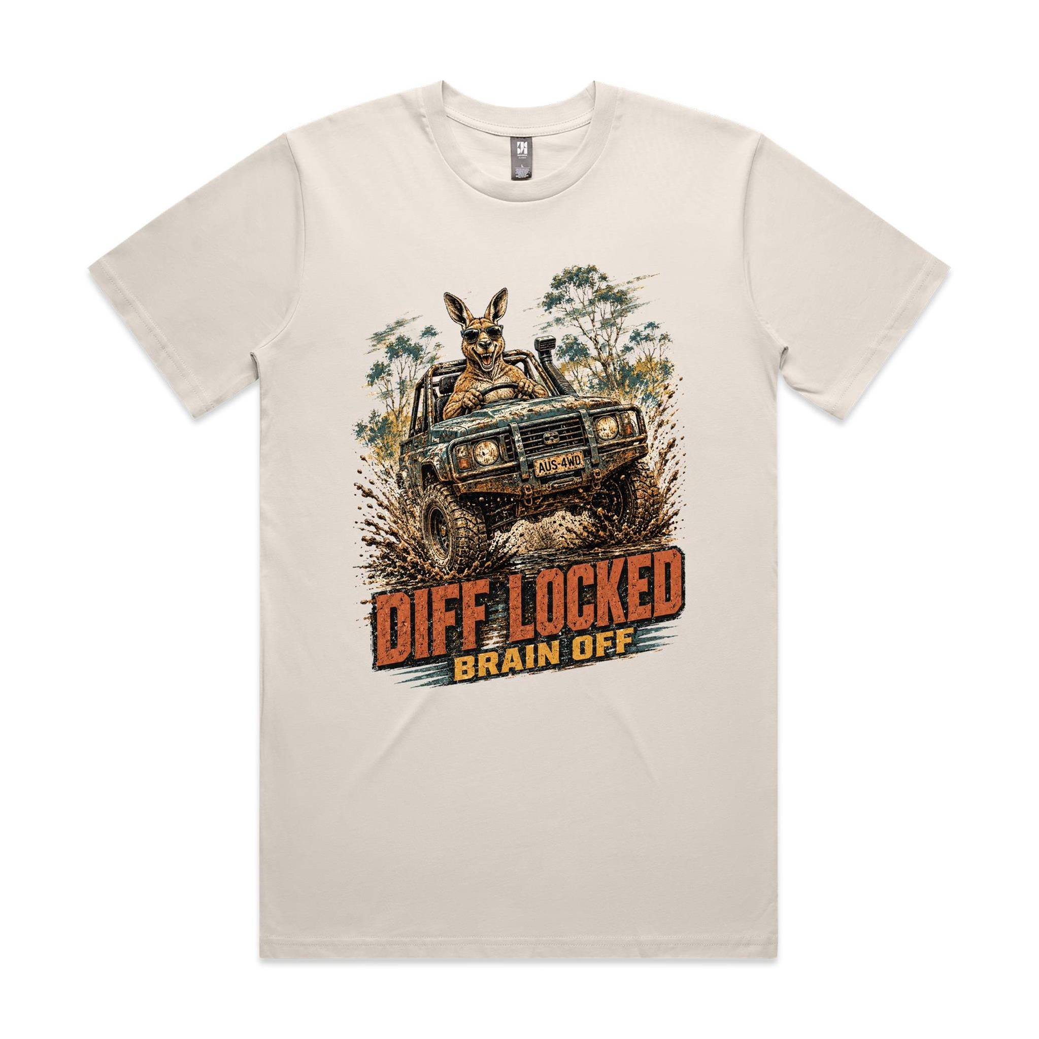 Diff Locked, Brain Off — 4WD Kangaroo Tee