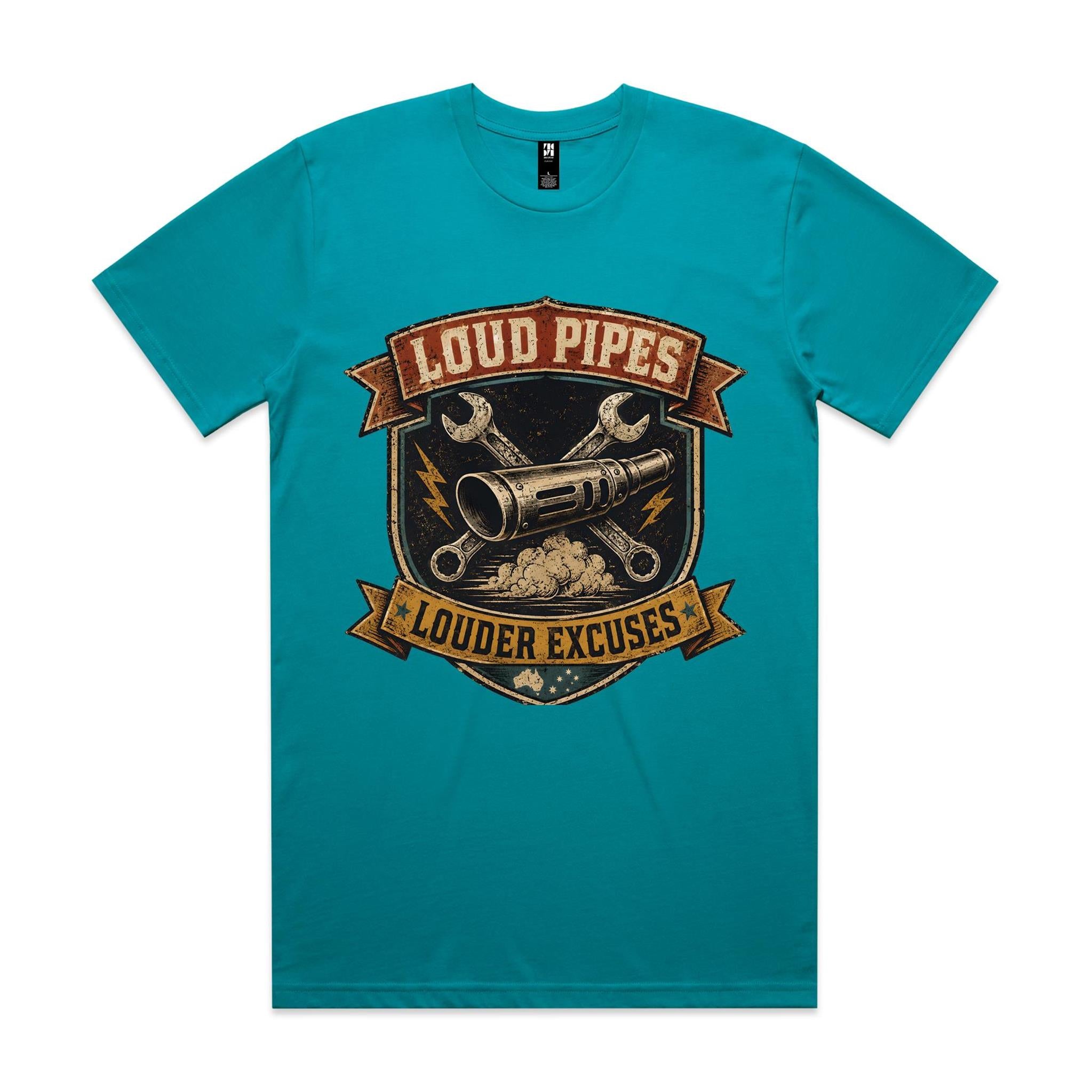 Loud Pipes, Louder Excuses — Motorbike Tee