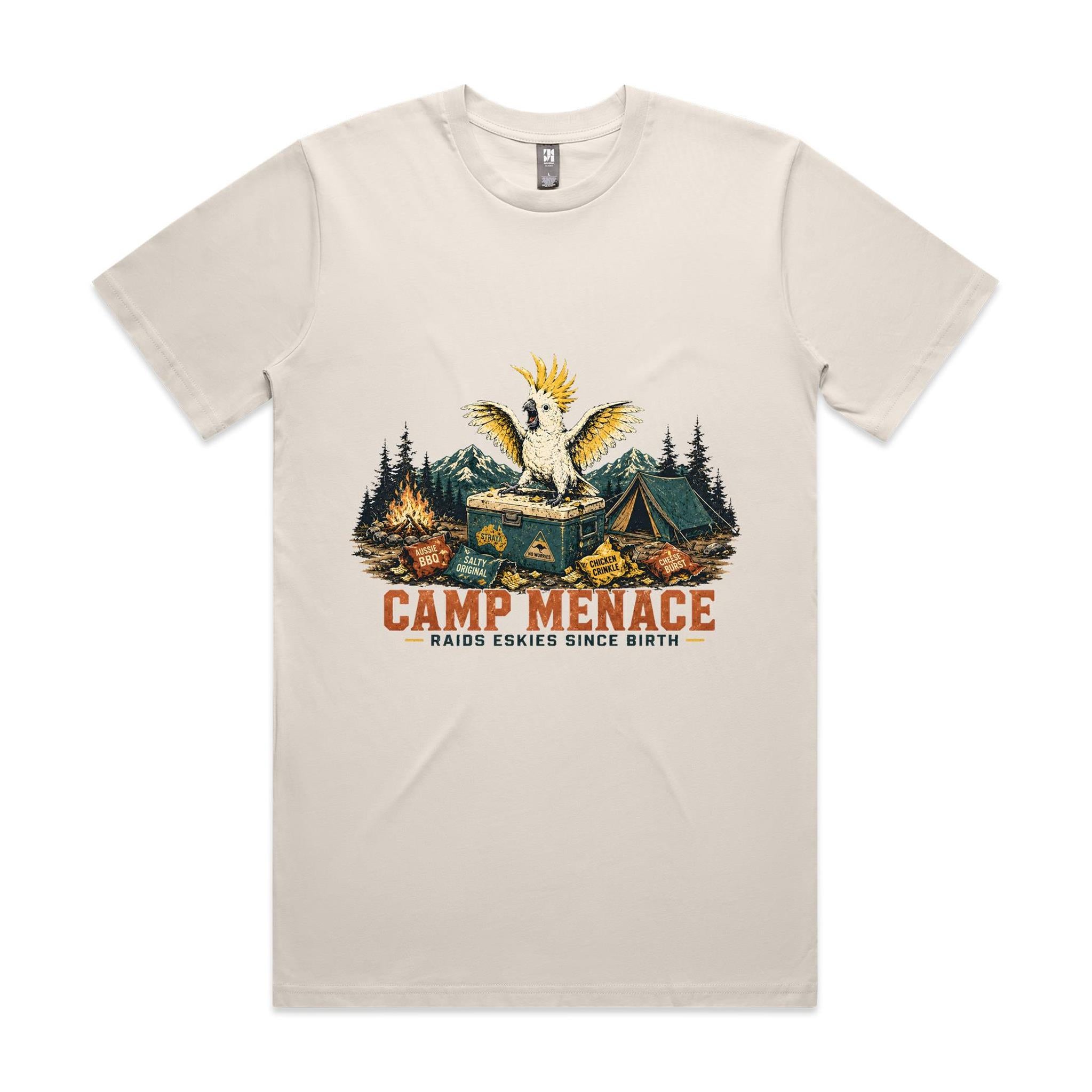 Camp Menace — Raids Eskies Since Birth | Cockatoo Camping Tee