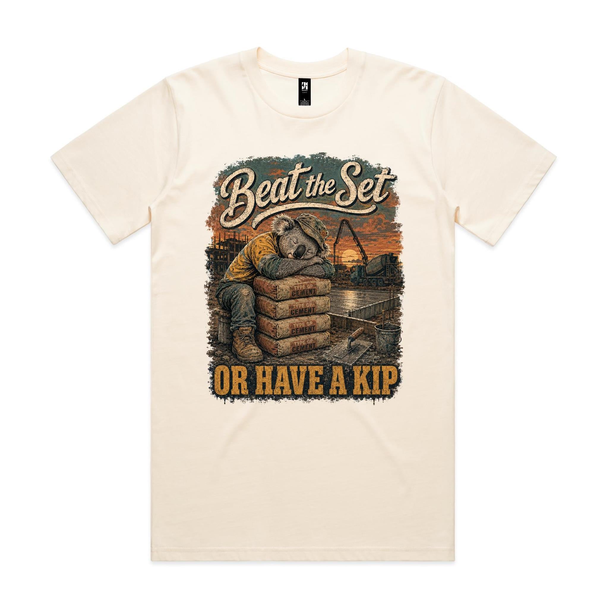 Beat the Set — Or Have a Kip | Koala Concreter Tee