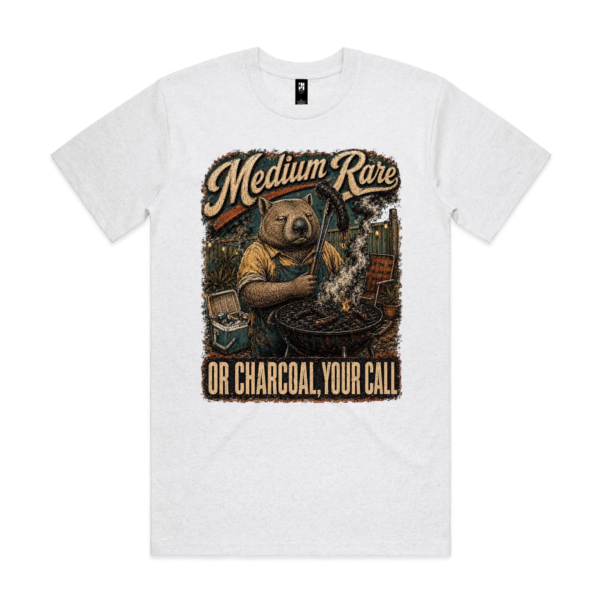 Medium Rare or Charcoal | Wombat BBQ Tee