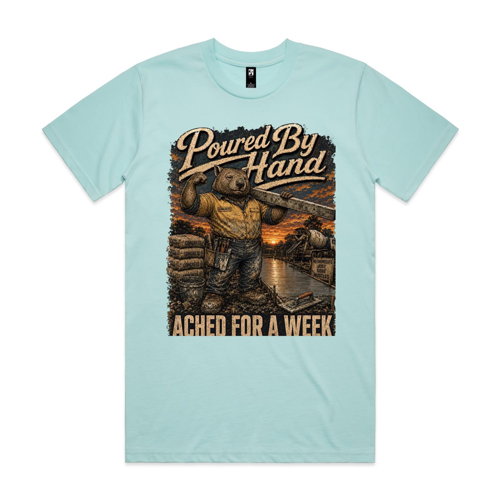 Poured By Hand | Wombat Concreter Tee
