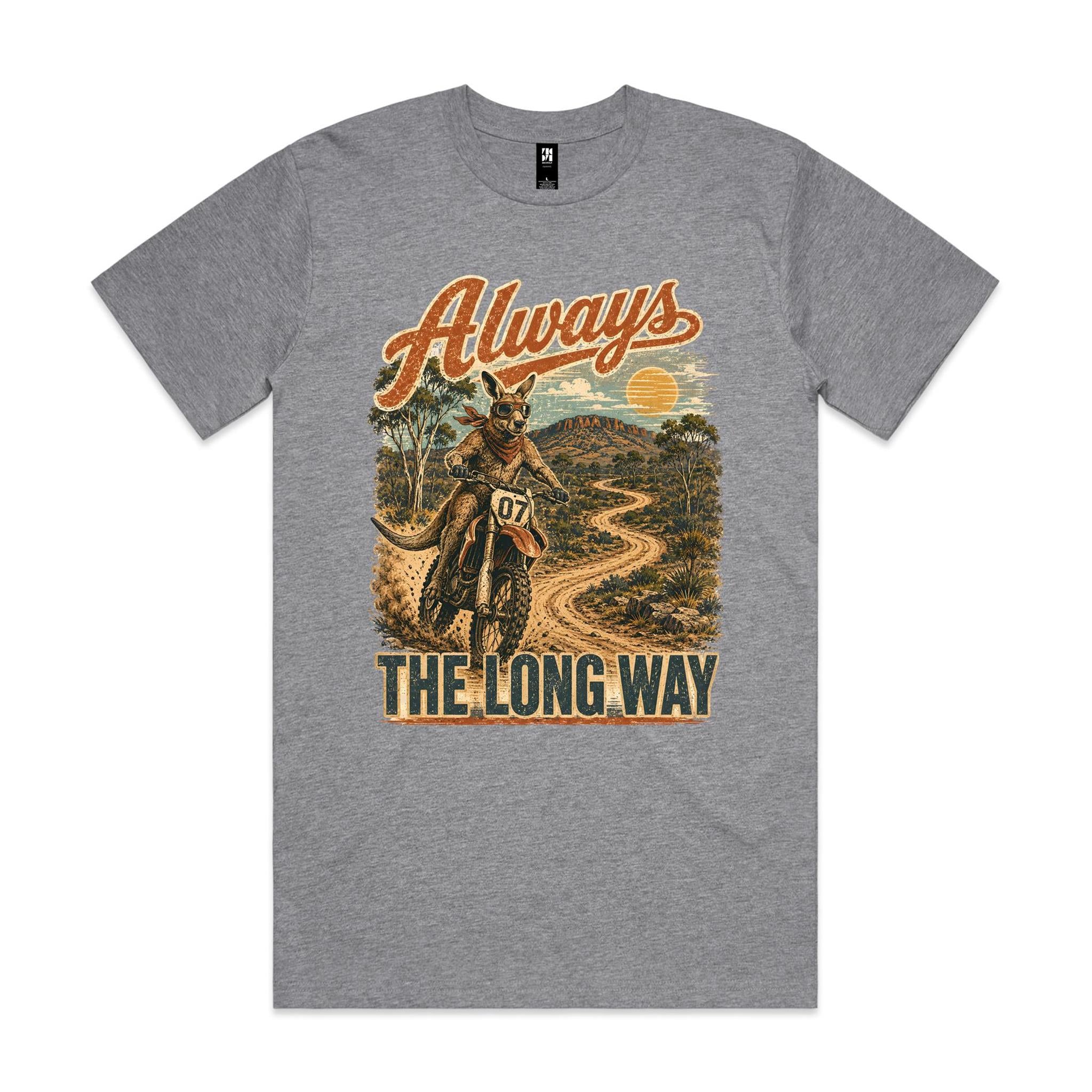 Always the Long Way — Kangaroo Dirt Bike Tee