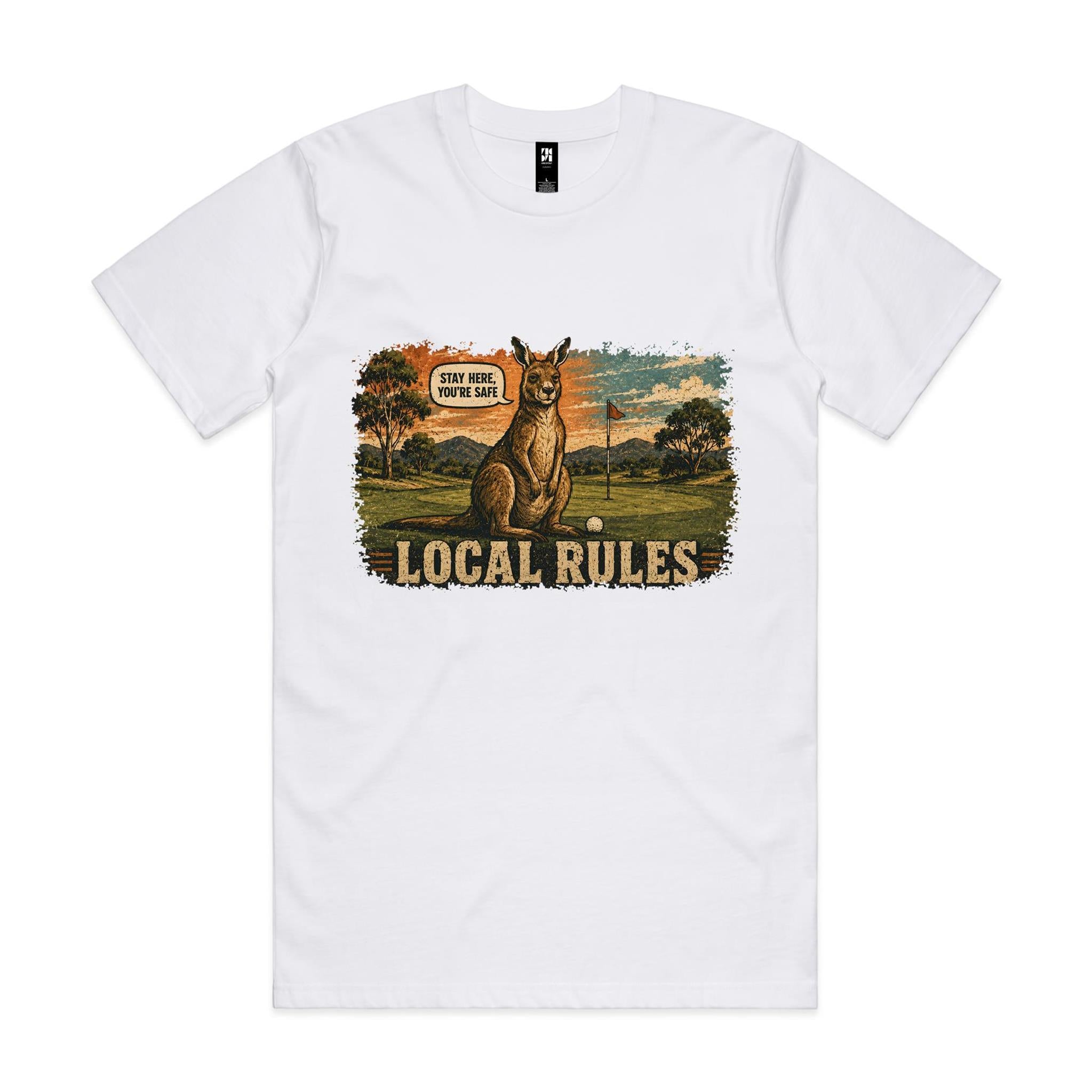 Local Rules — Stay Here You're Safe | Kangaroo Golf Tee