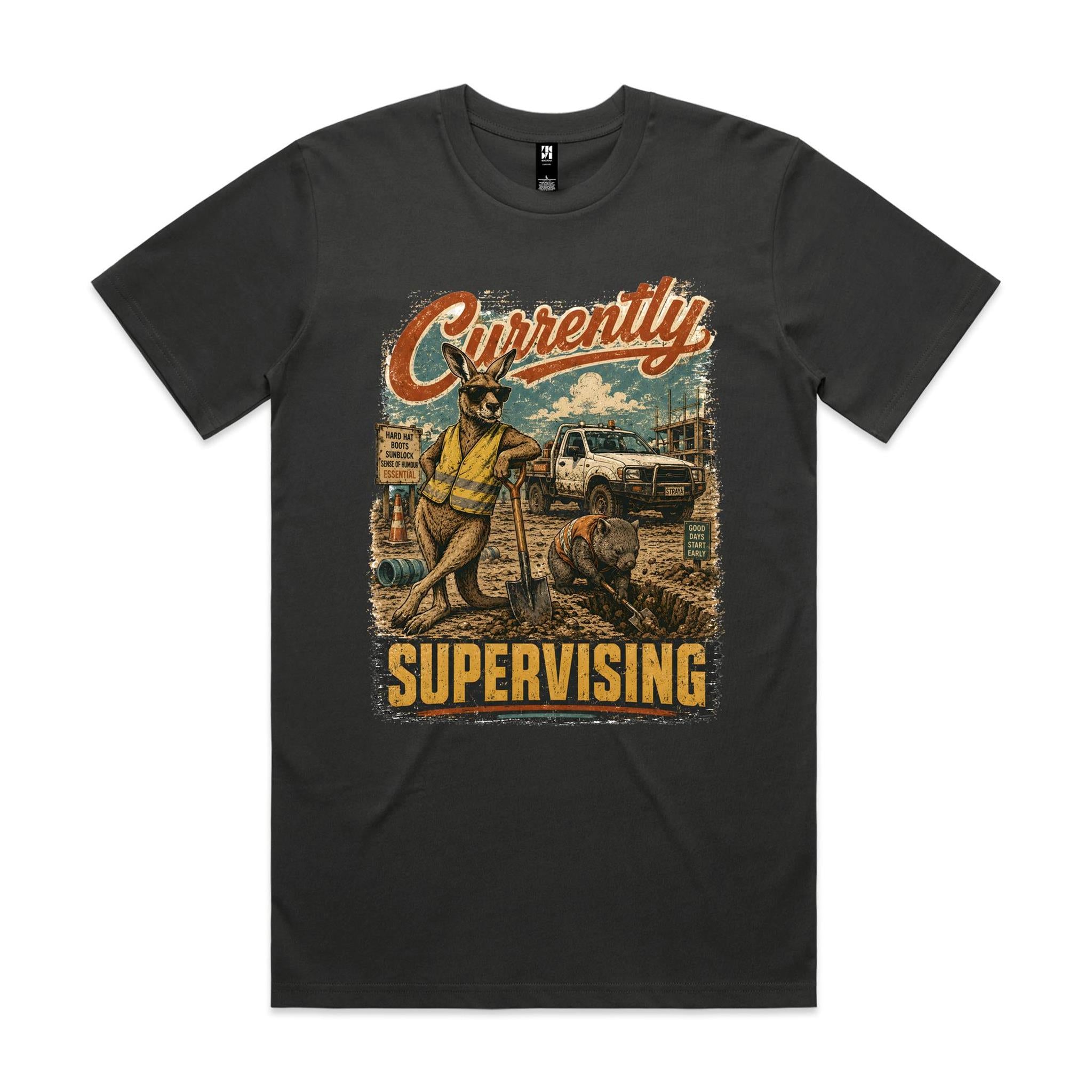 Currently Supervising — Kangaroo & Wombat Tradie Tee