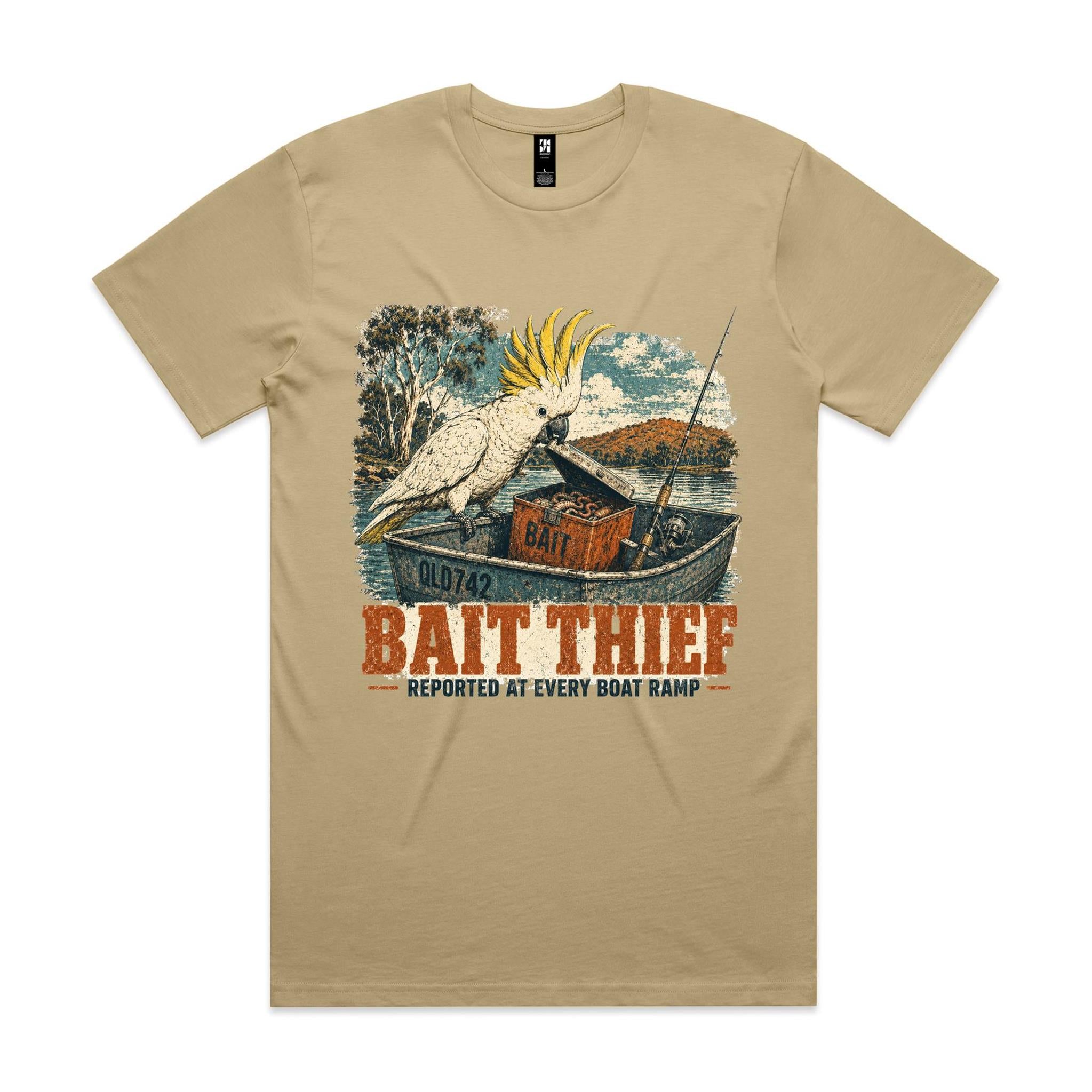 Bait Thief — Reported at Every Boat Ramp | Cockatoo Fishing Tee