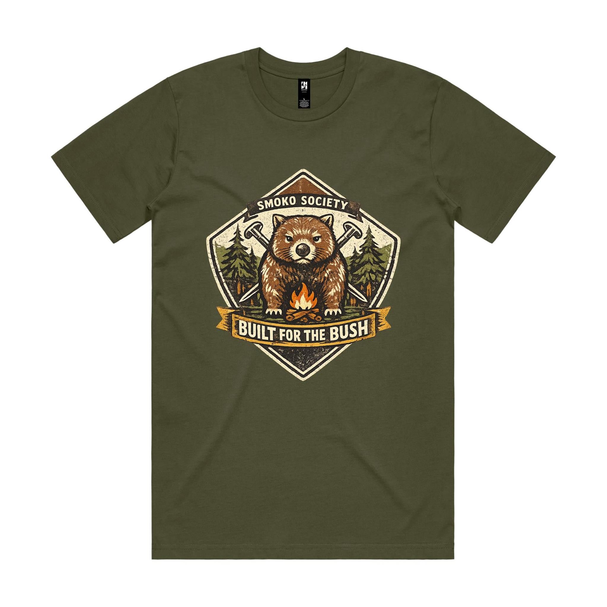 Smoko Society Wombat — Built for the Bush Tee
