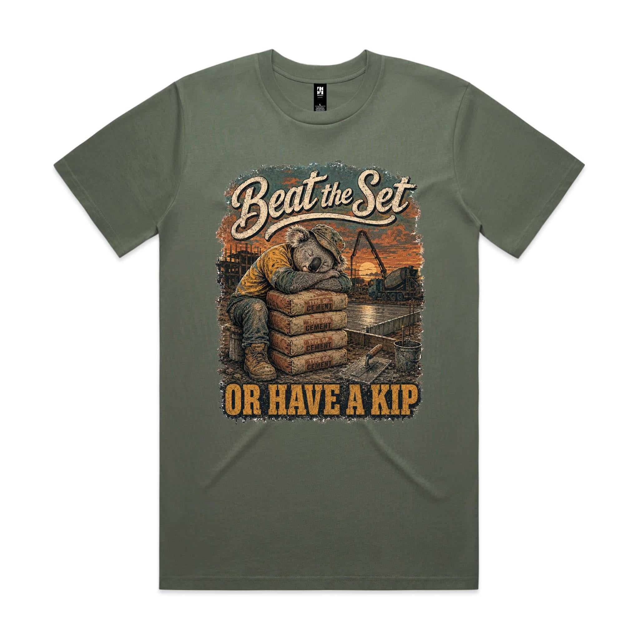Beat the Set — Or Have a Kip | Koala Concreter Tee
