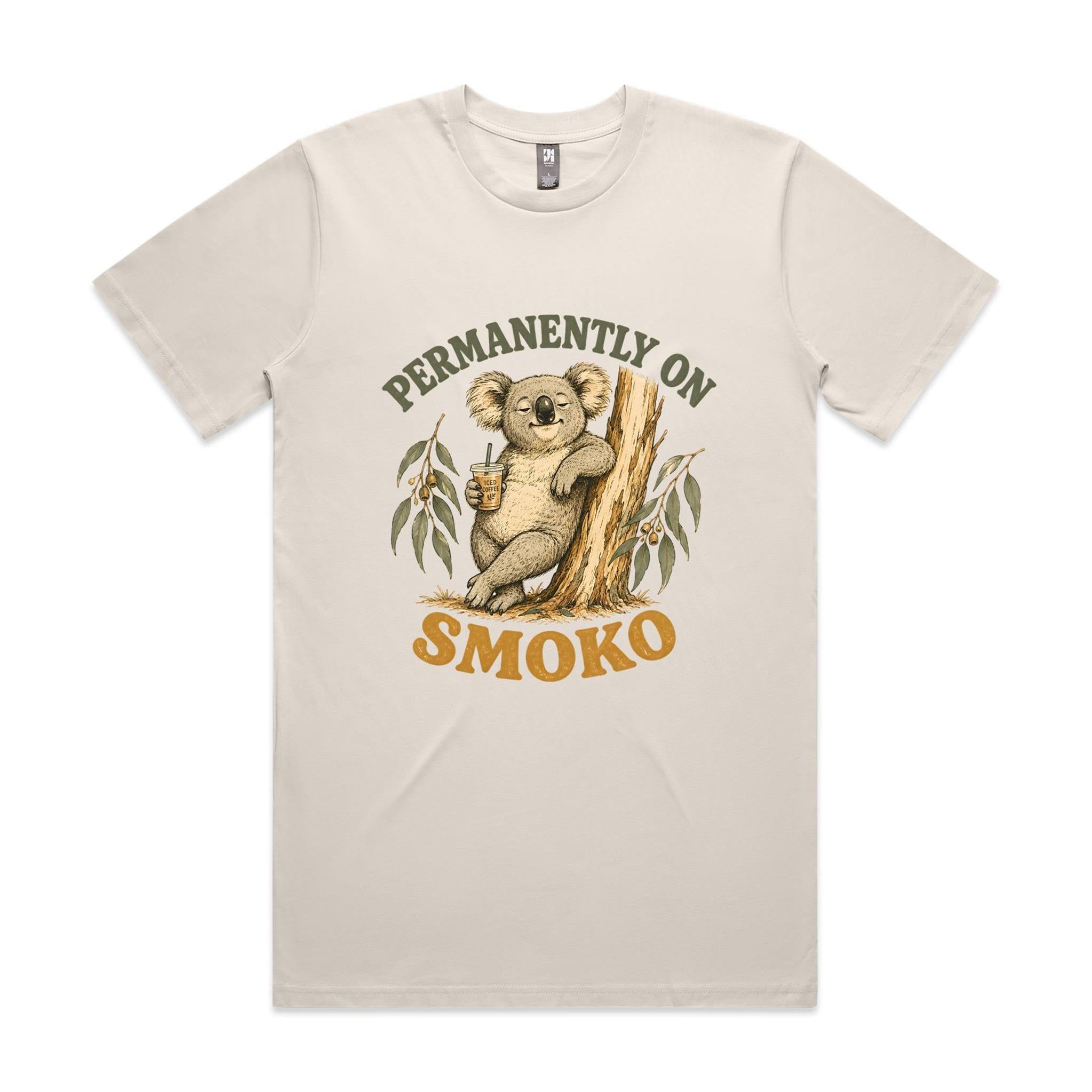 Permanently on Smoko — Iced Coffee Koala Tee