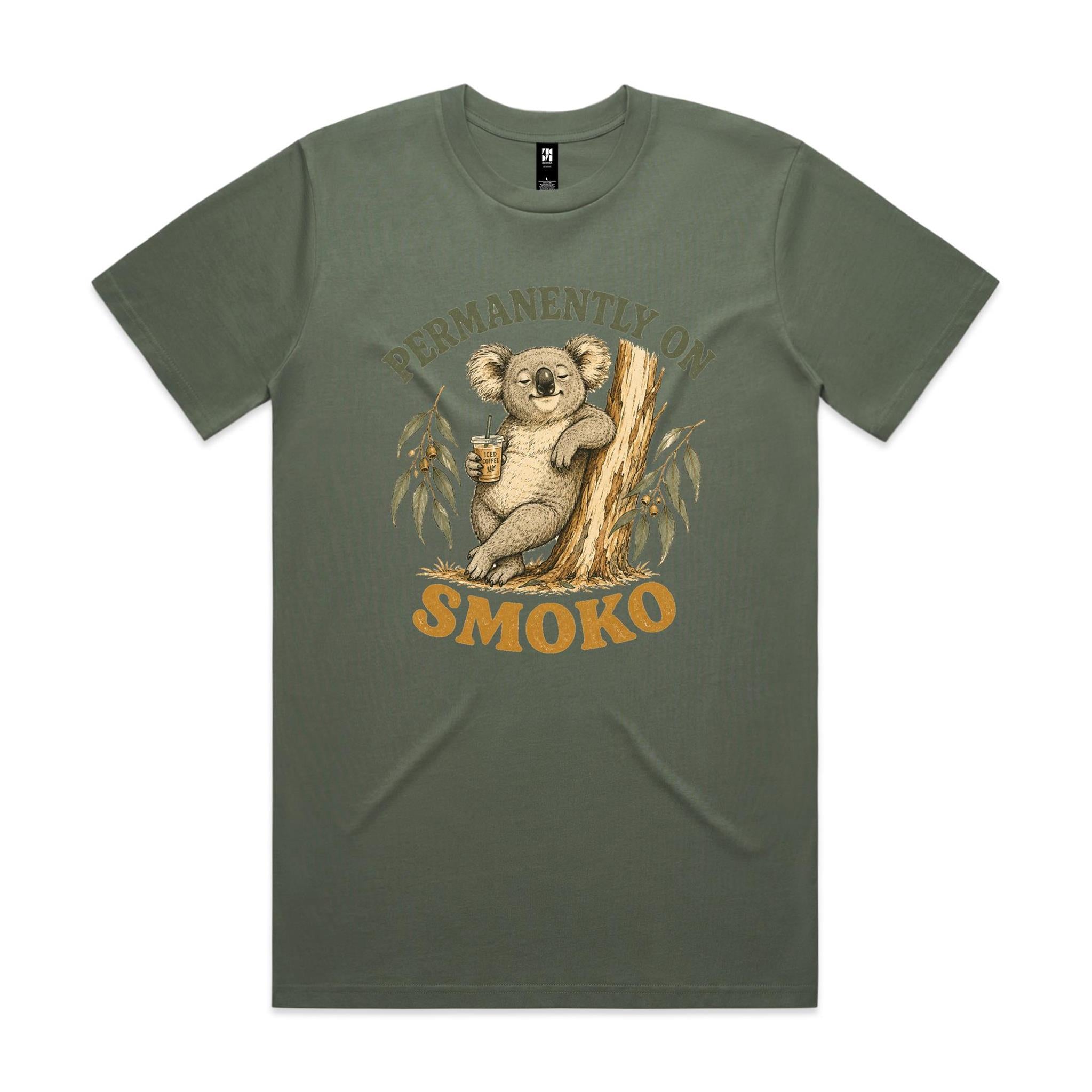 Permanently on Smoko — Iced Coffee Koala Tee