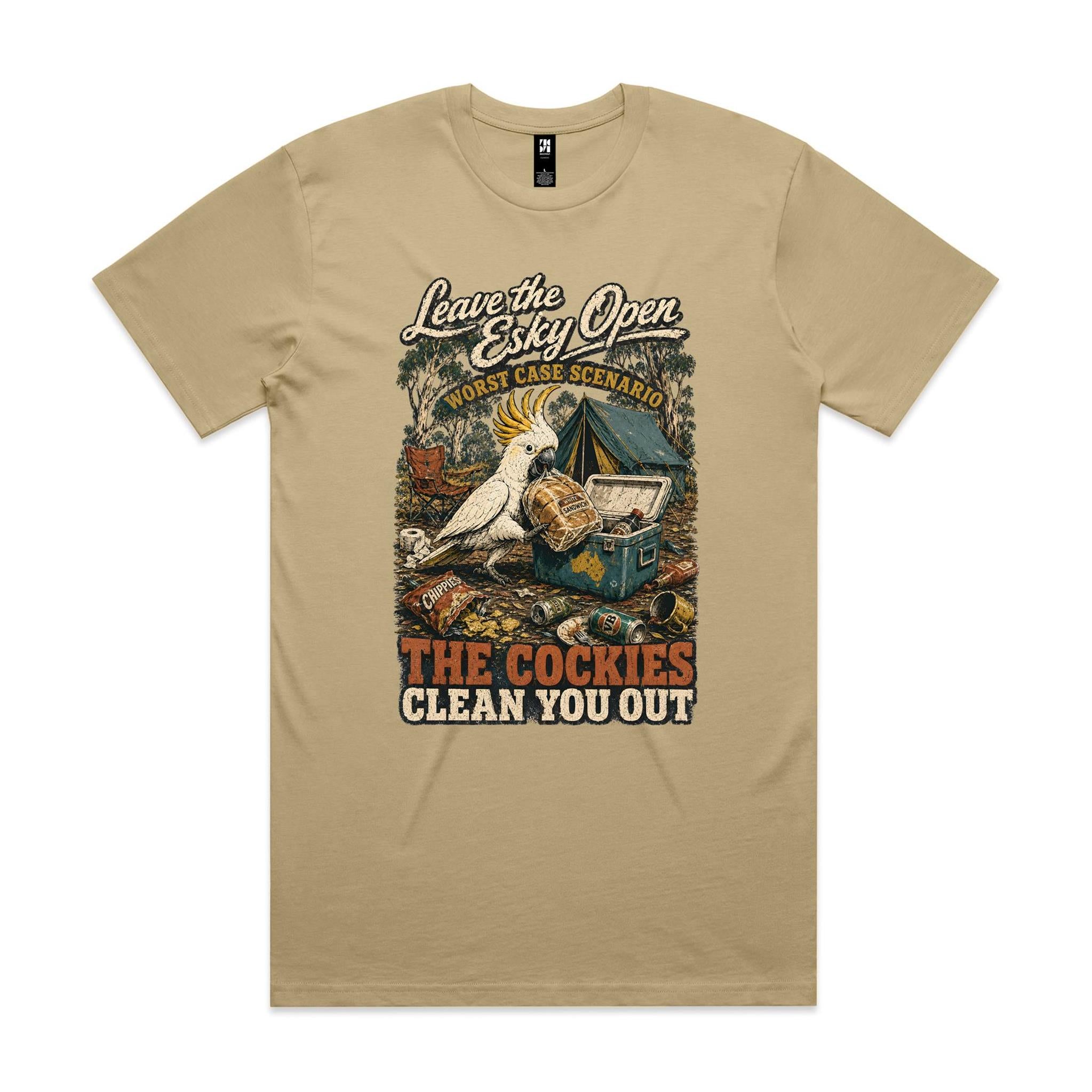 Leave the Esky Open — The Cockies Clean You Out | Cockatoo Camping Tee