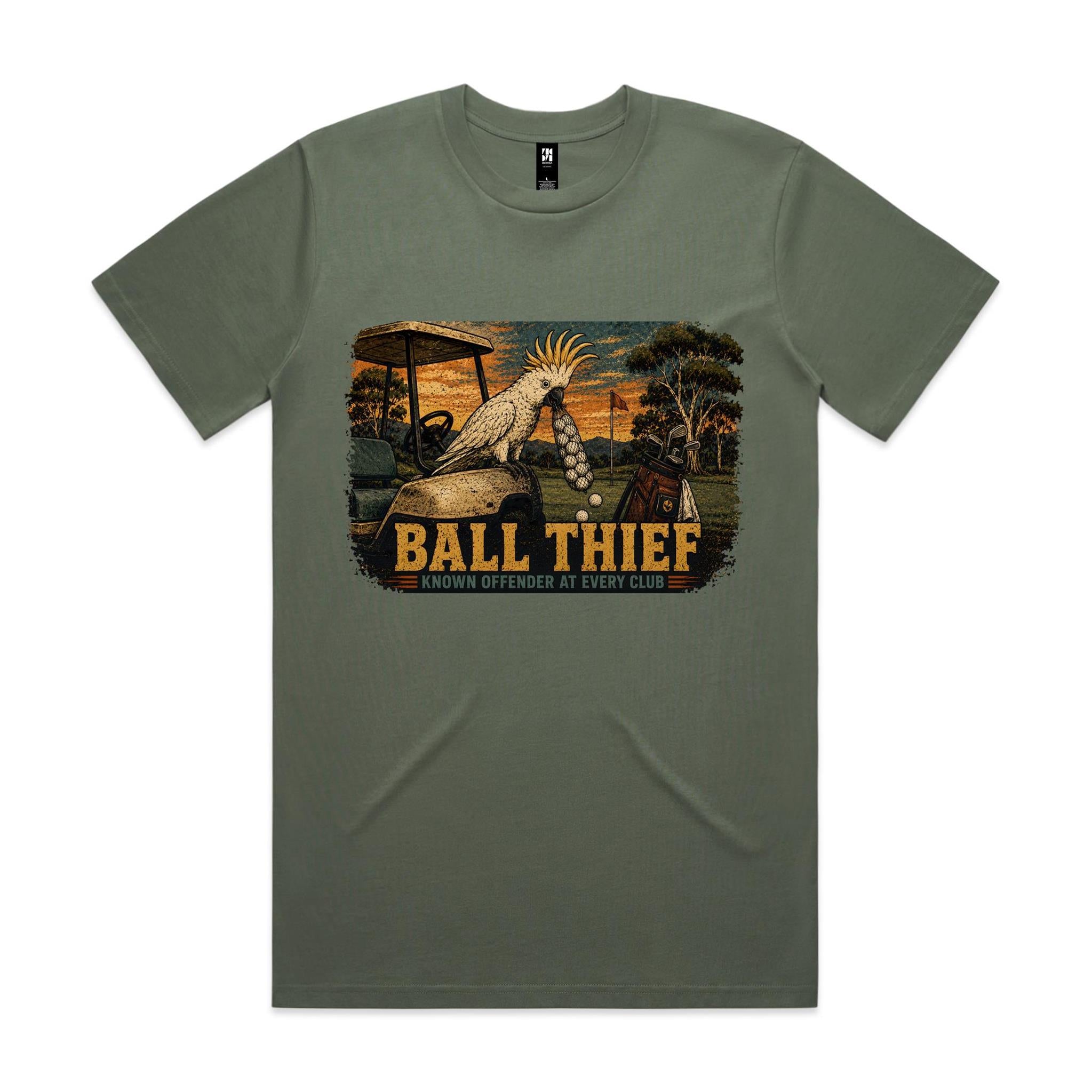 Ball Thief — Known Offender at Every Club | Cockatoo Golf Tee
