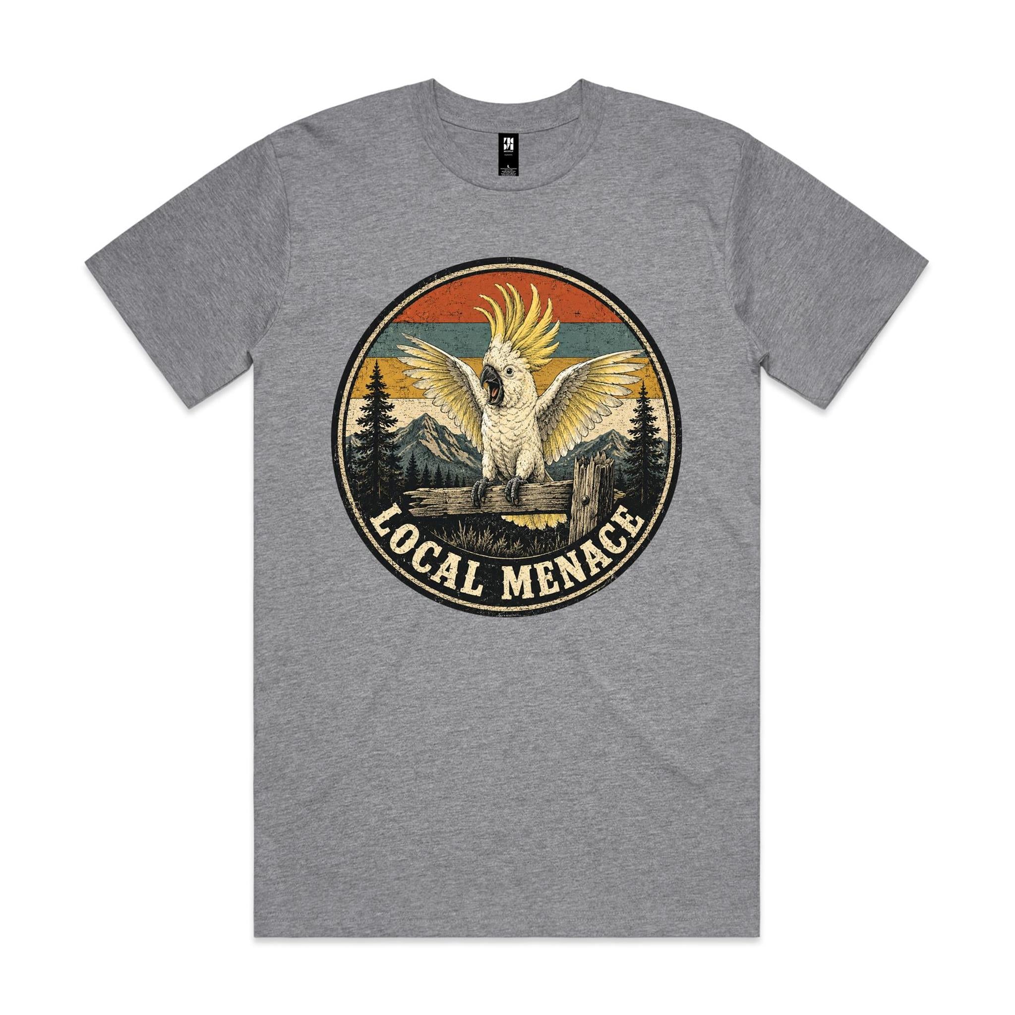 Local Menace — Cockatoo Retro Badge Tee