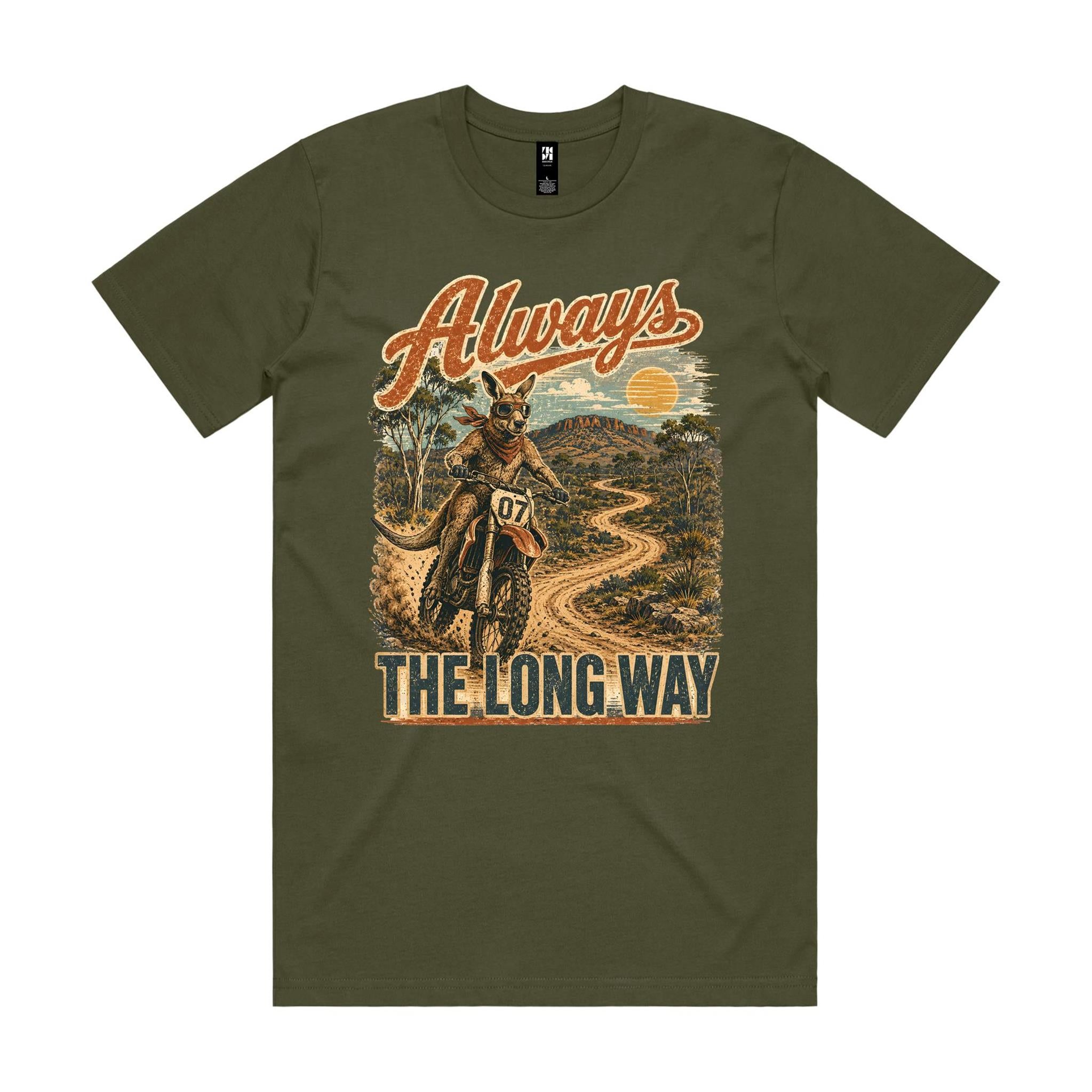 Always the Long Way — Kangaroo Dirt Bike Tee