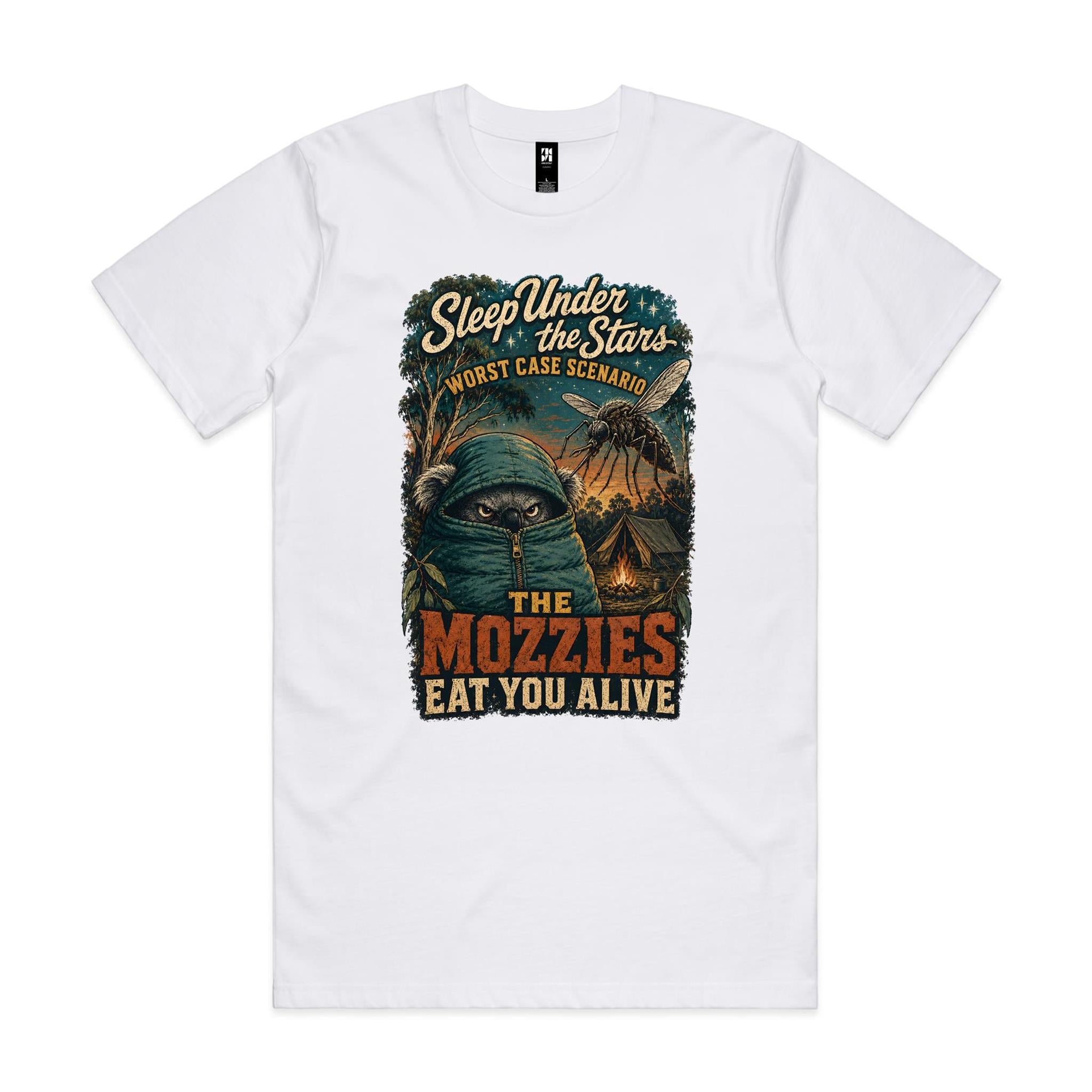 Sleep Under the Stars — The Mozzies Eat You Alive | Koala Camping Tee