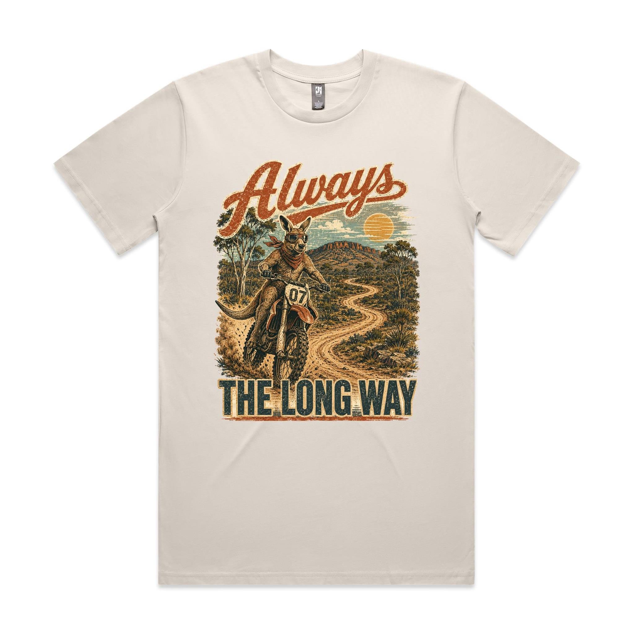 Always the Long Way — Kangaroo Dirt Bike Tee