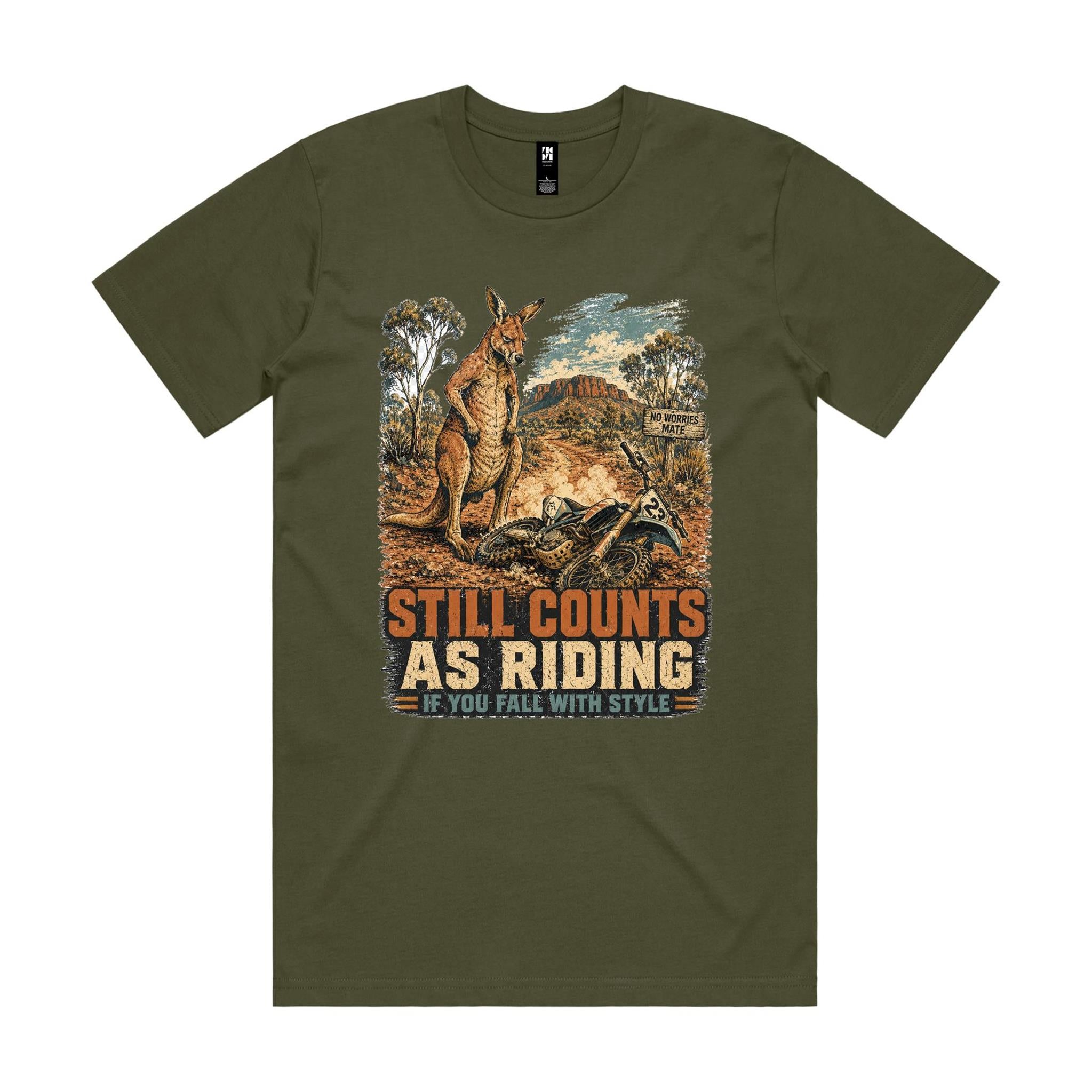 Still Counts as Riding — Kangaroo Dirt Bike Tee