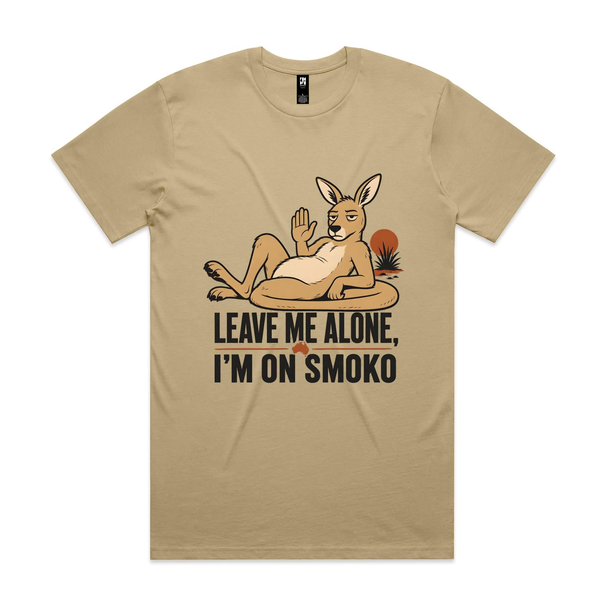 Leave Me Alone, I'm on Smoko — Reclining Kangaroo Tee
